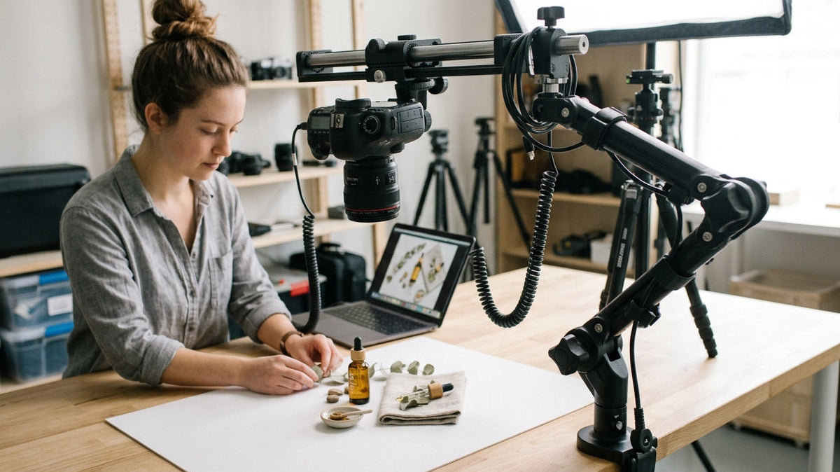 How to Set Up an Overhead Camera for Product Photography