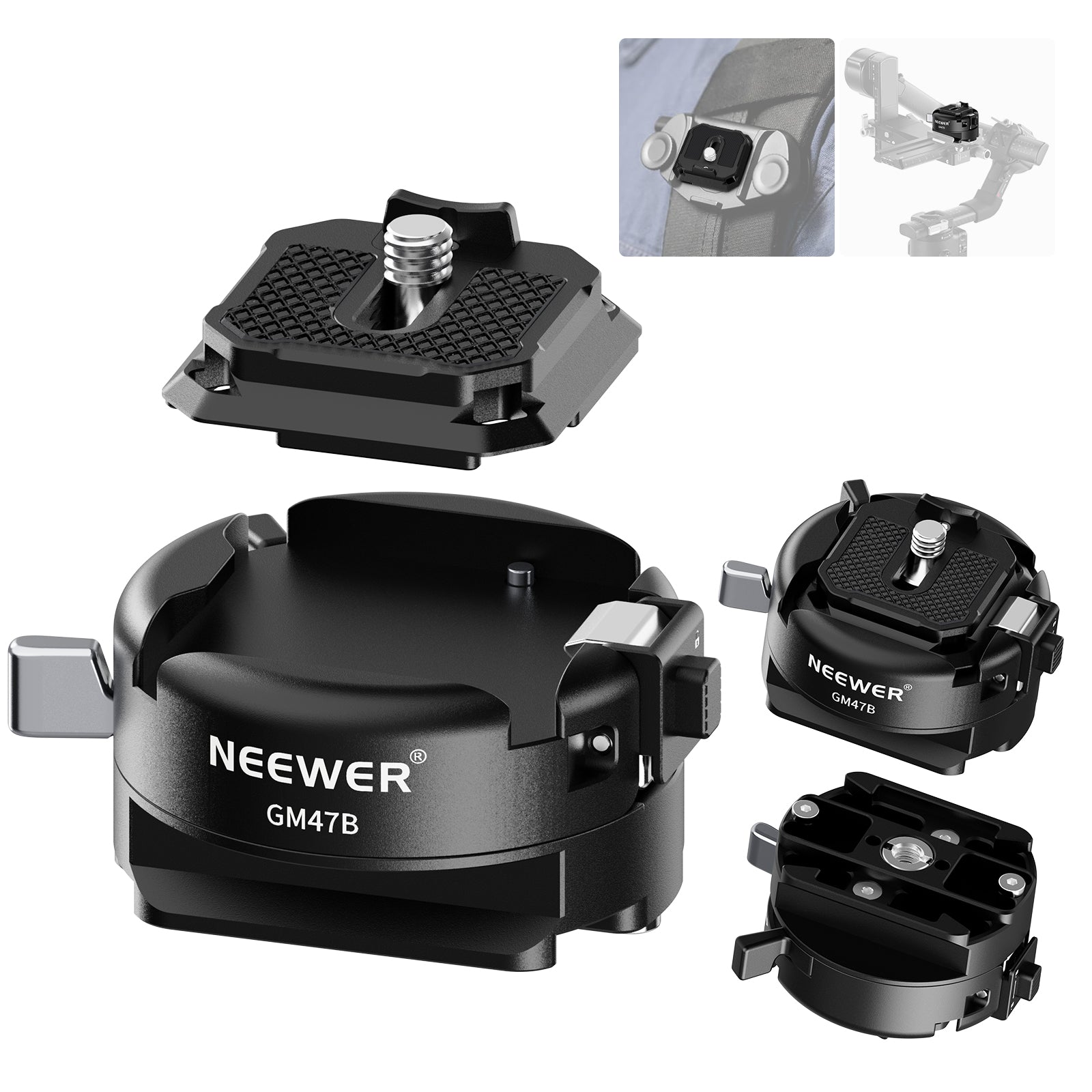 NEEWER GM47B Anti Twist Camera Quick Release Plate