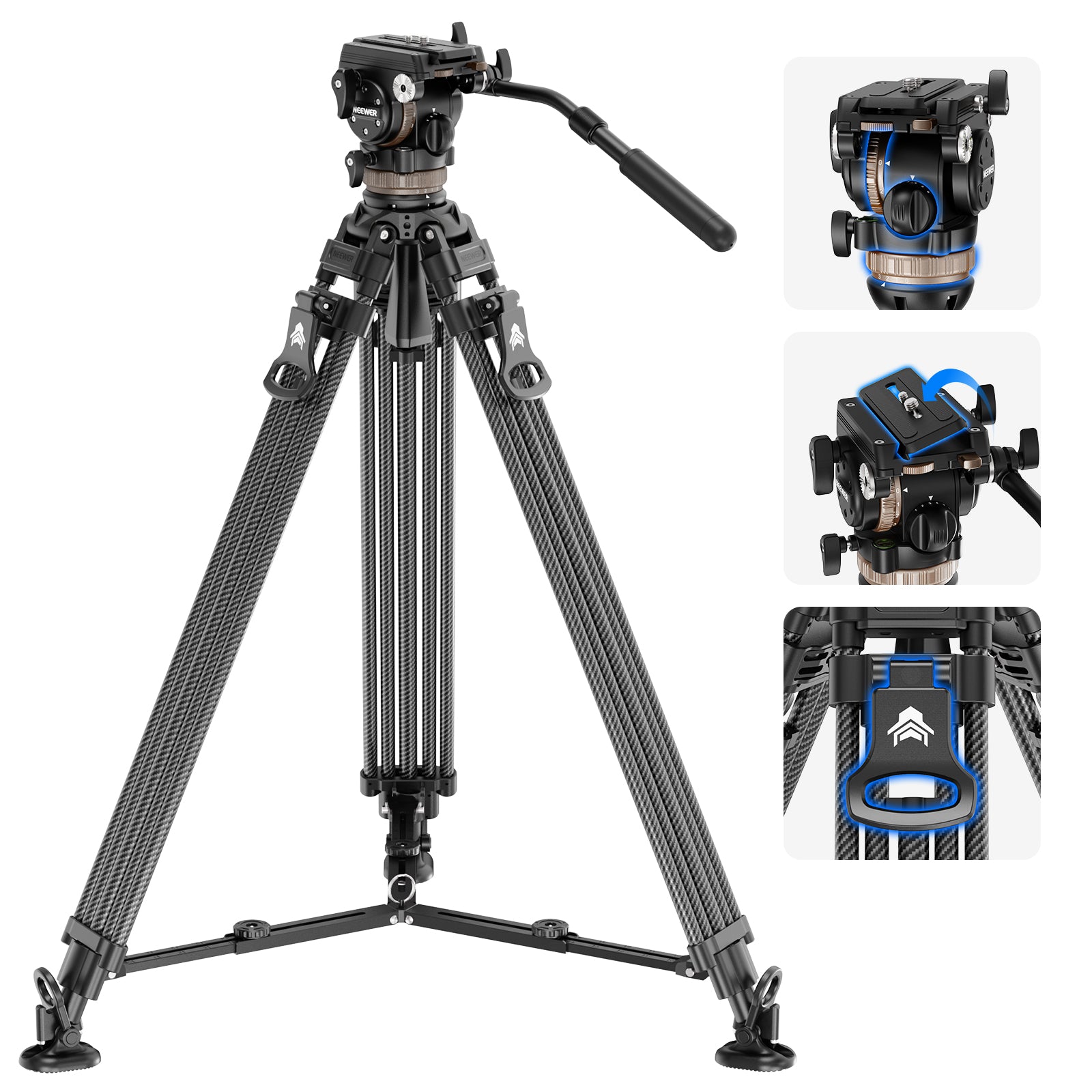 NEEWER LL55 Carbon Fiber Tripod