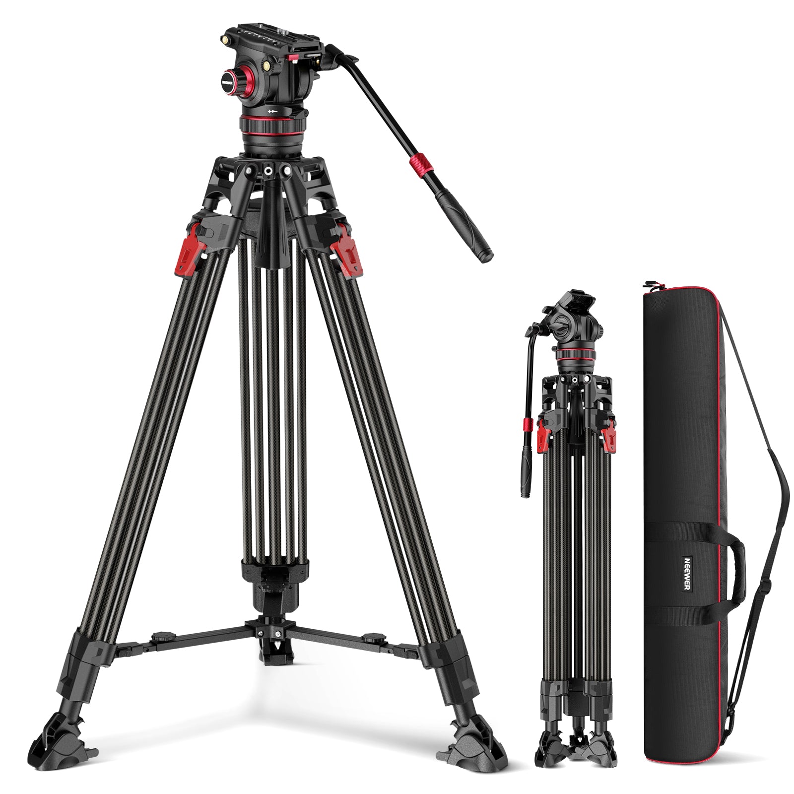 NEEWER LL37 78" Carbon Fiber Video Tripod