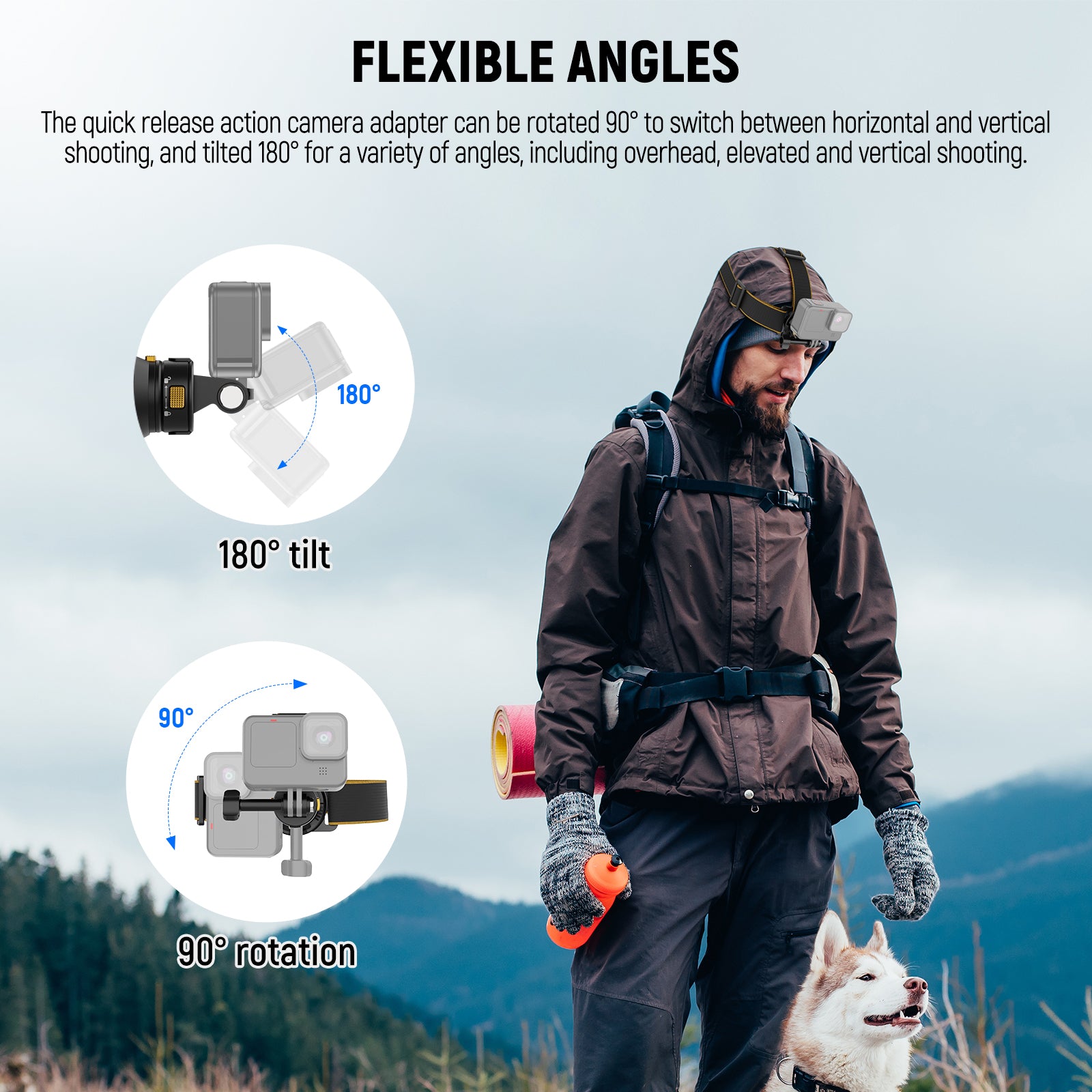 Flexible and Adjustable Head Strap Mount