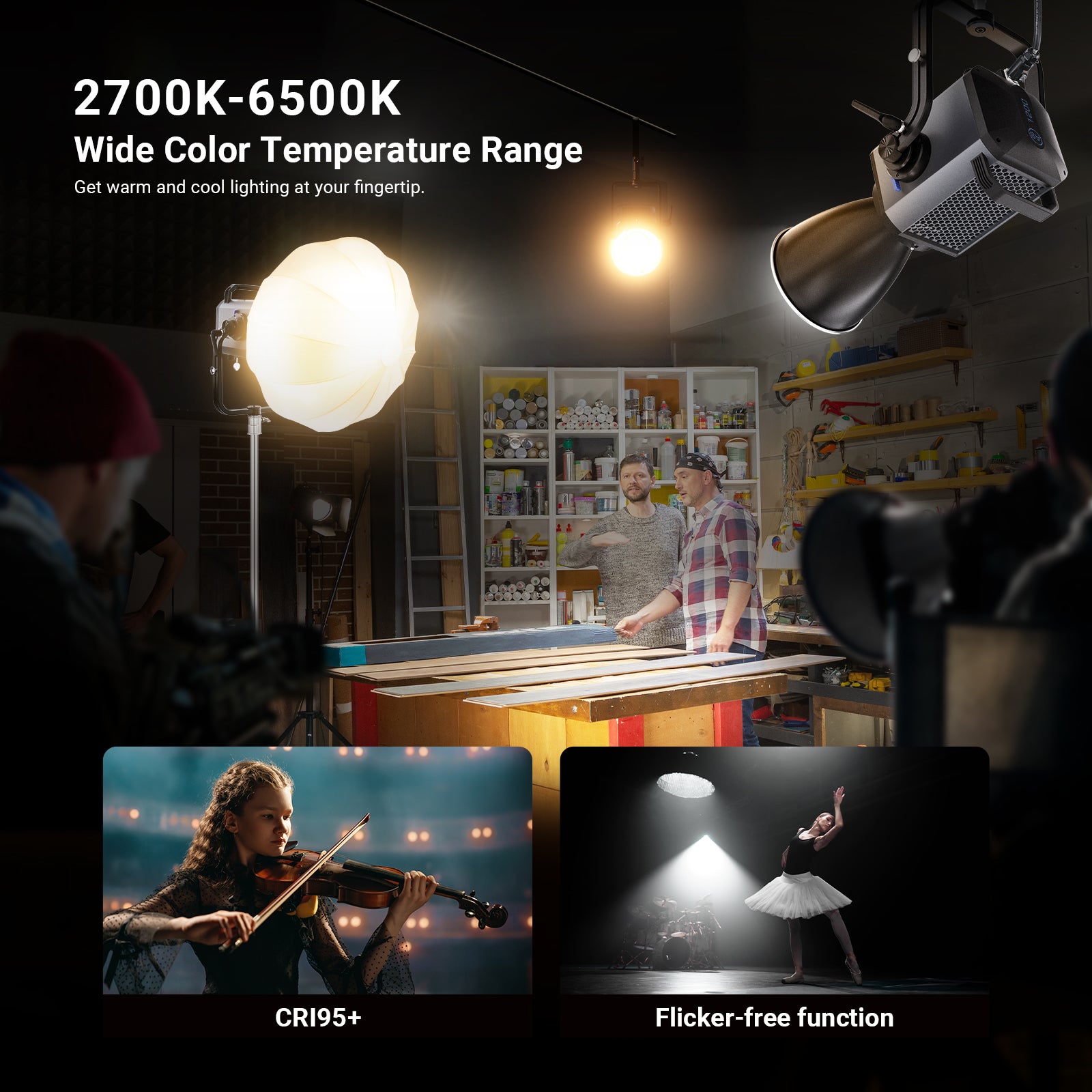 The photo light for photography offers 2700K-6500K