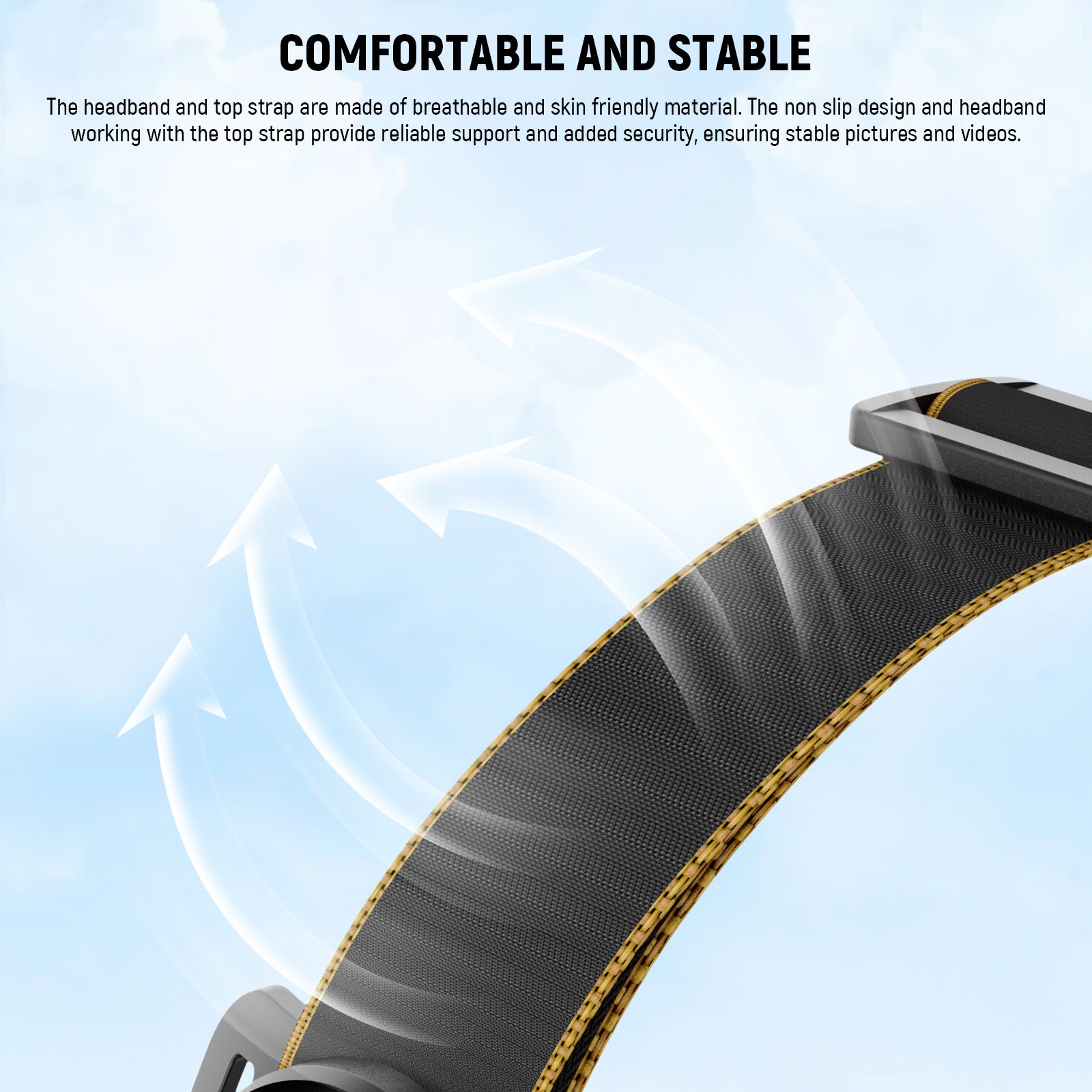 comfortable and soft headband and top strap