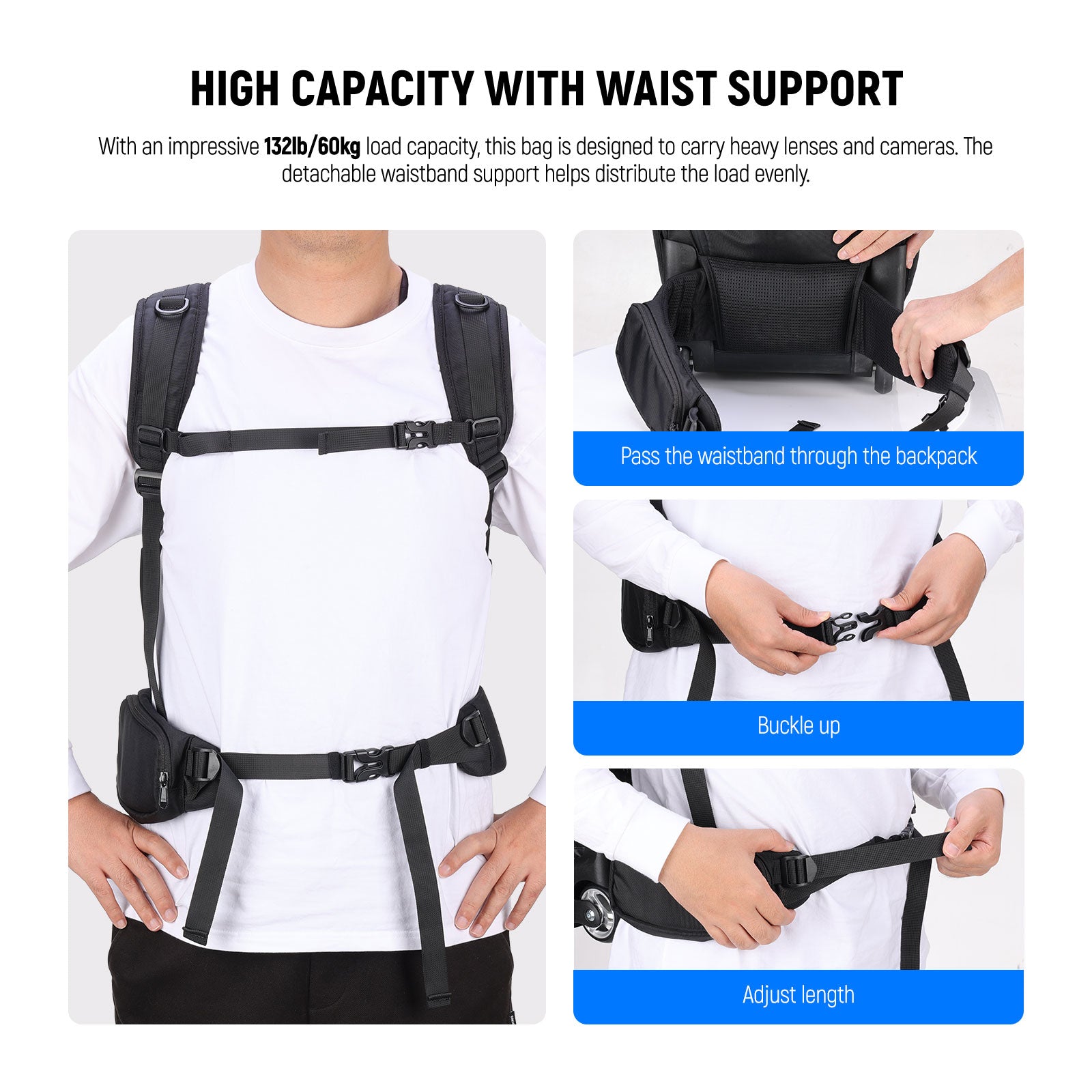 this bag is designed to carry heavy lenses and cameras