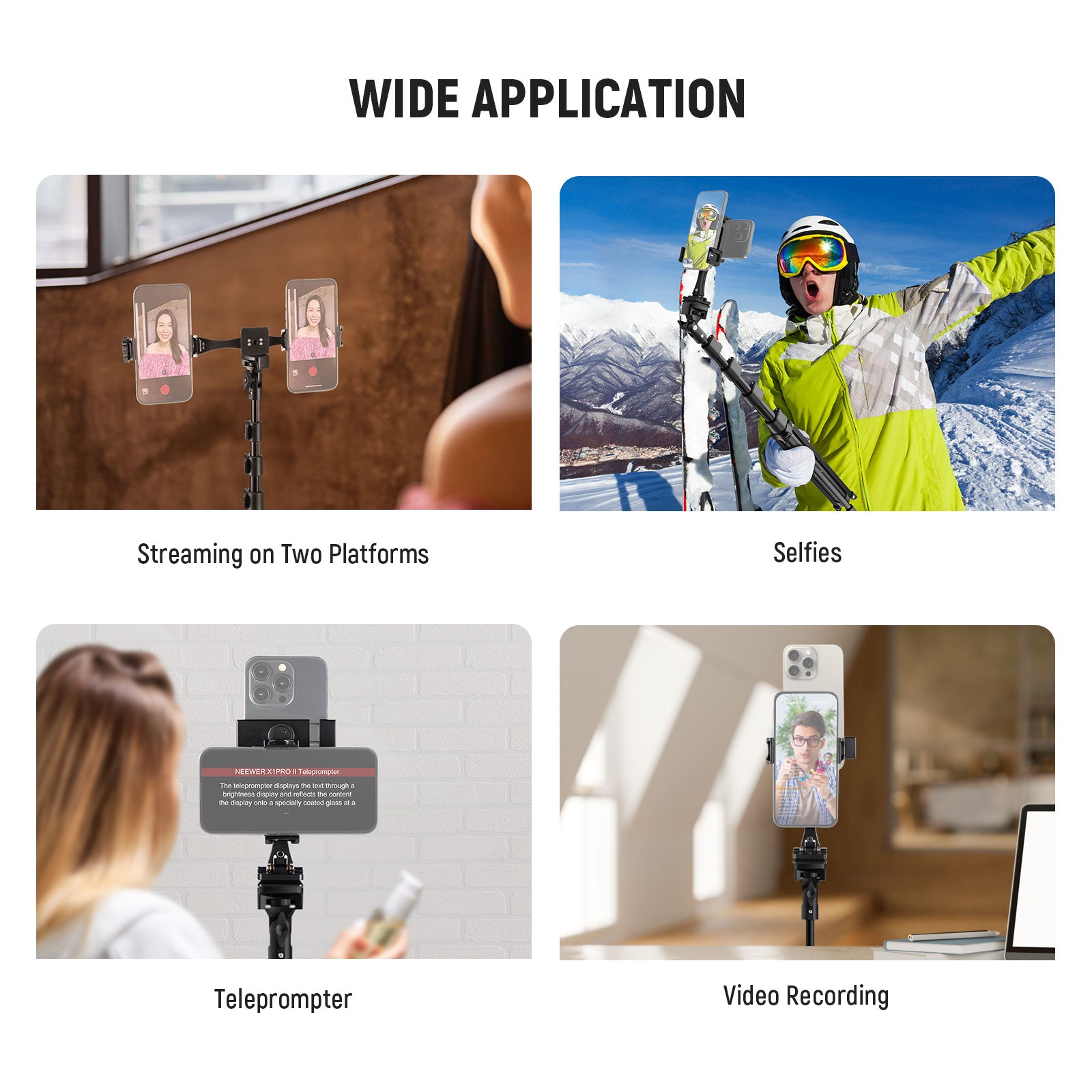 Wide Applications of the NEEWER Phone Tripod Light Stand