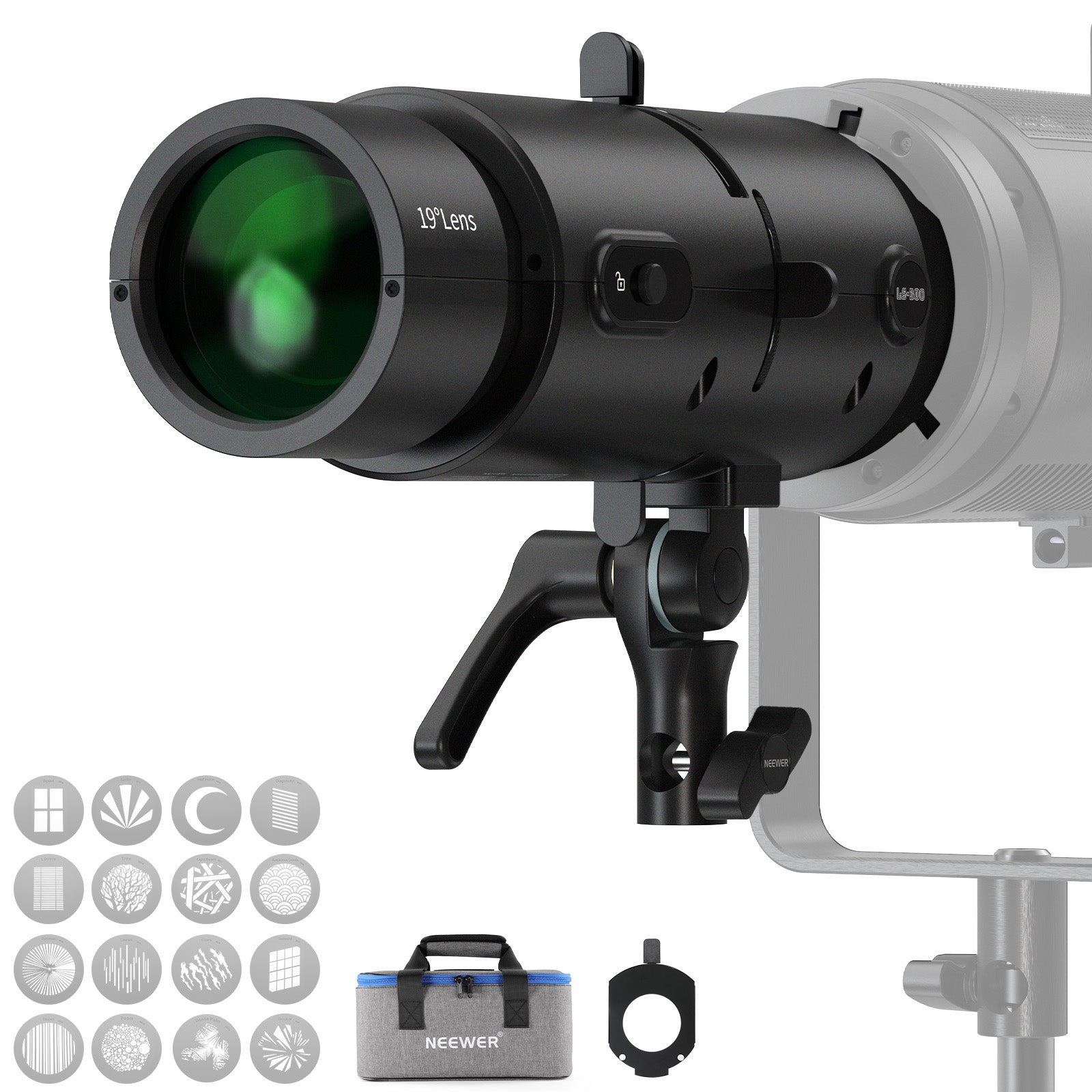 NEEWER LS-300 19° Spotlight Snoot with Bowens Mount