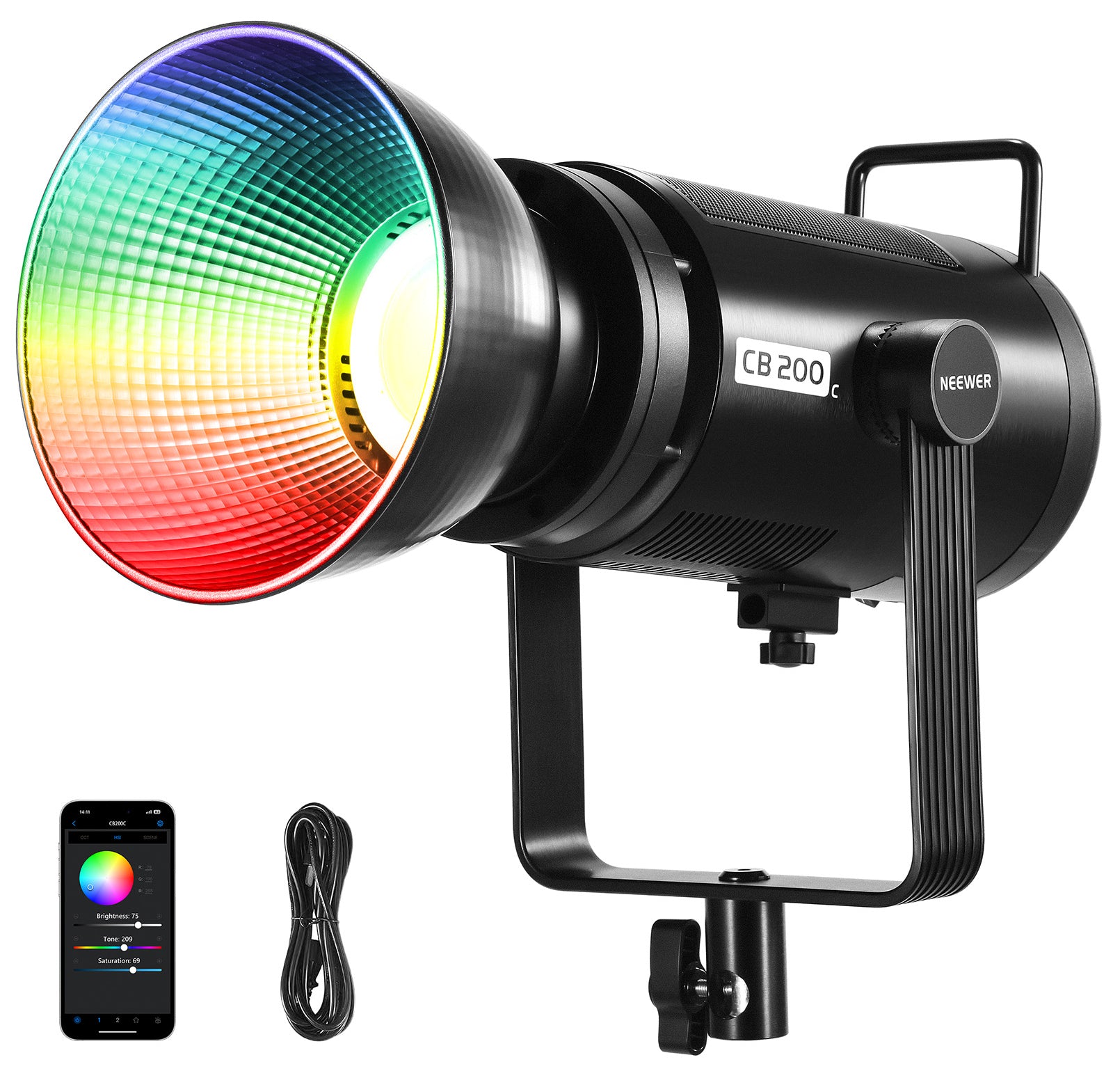 NEEWER CB200C 200W Powerful RGB COB LED Video Light