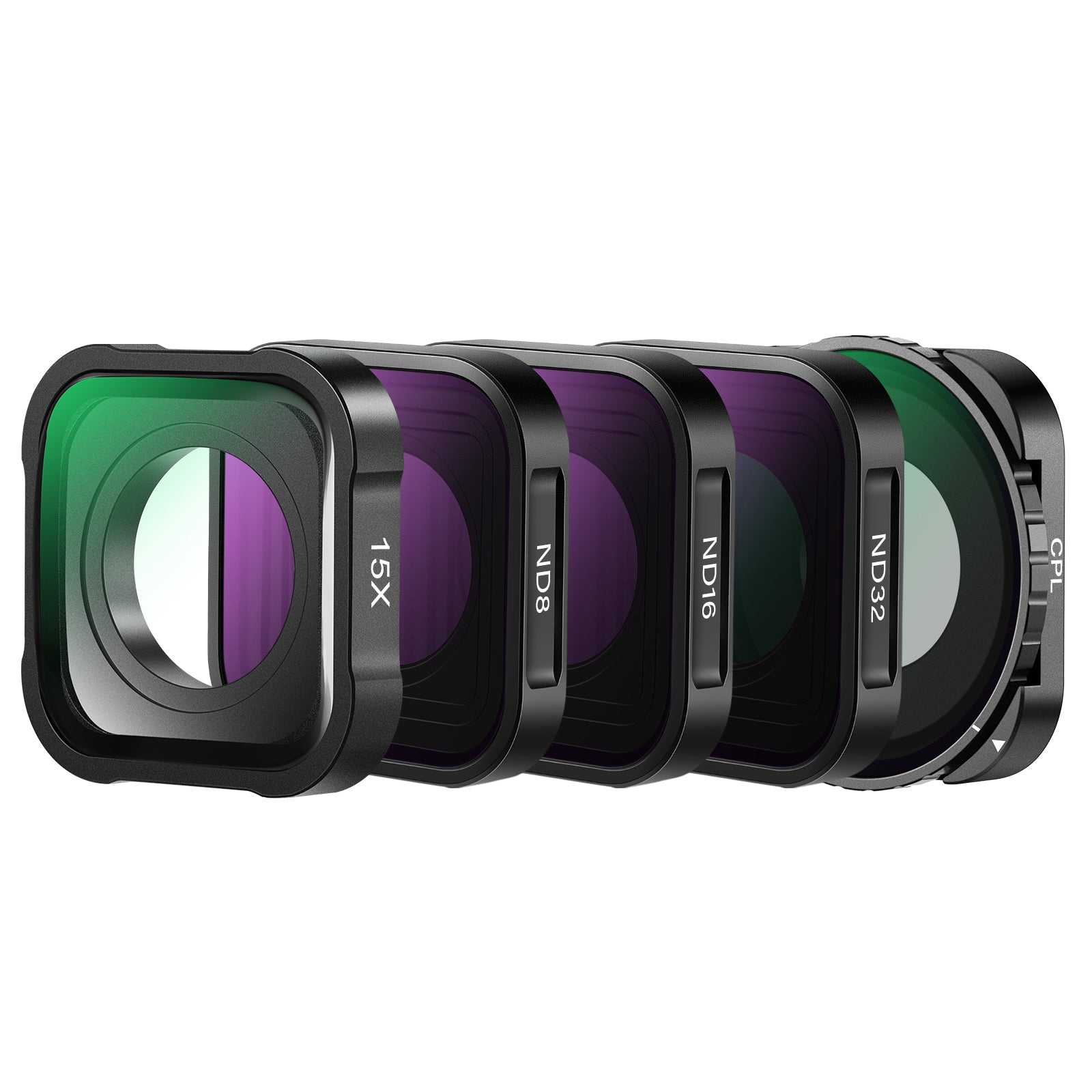 4 Pack ND&CPL Filter & 15X Magnification Lens