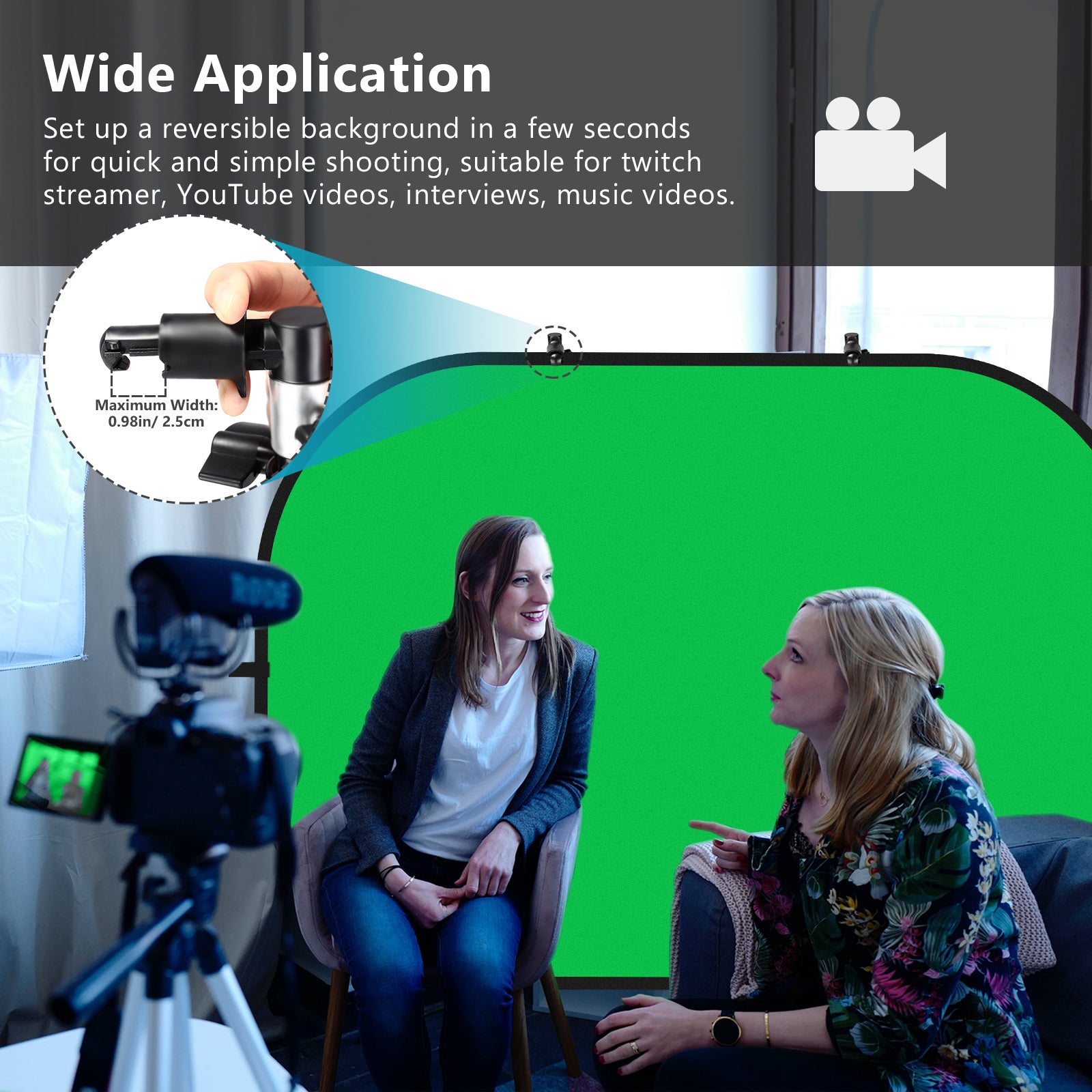 Wide Applications of the NEEWER 1.5x2M 2-in-1 Backdrop with stand