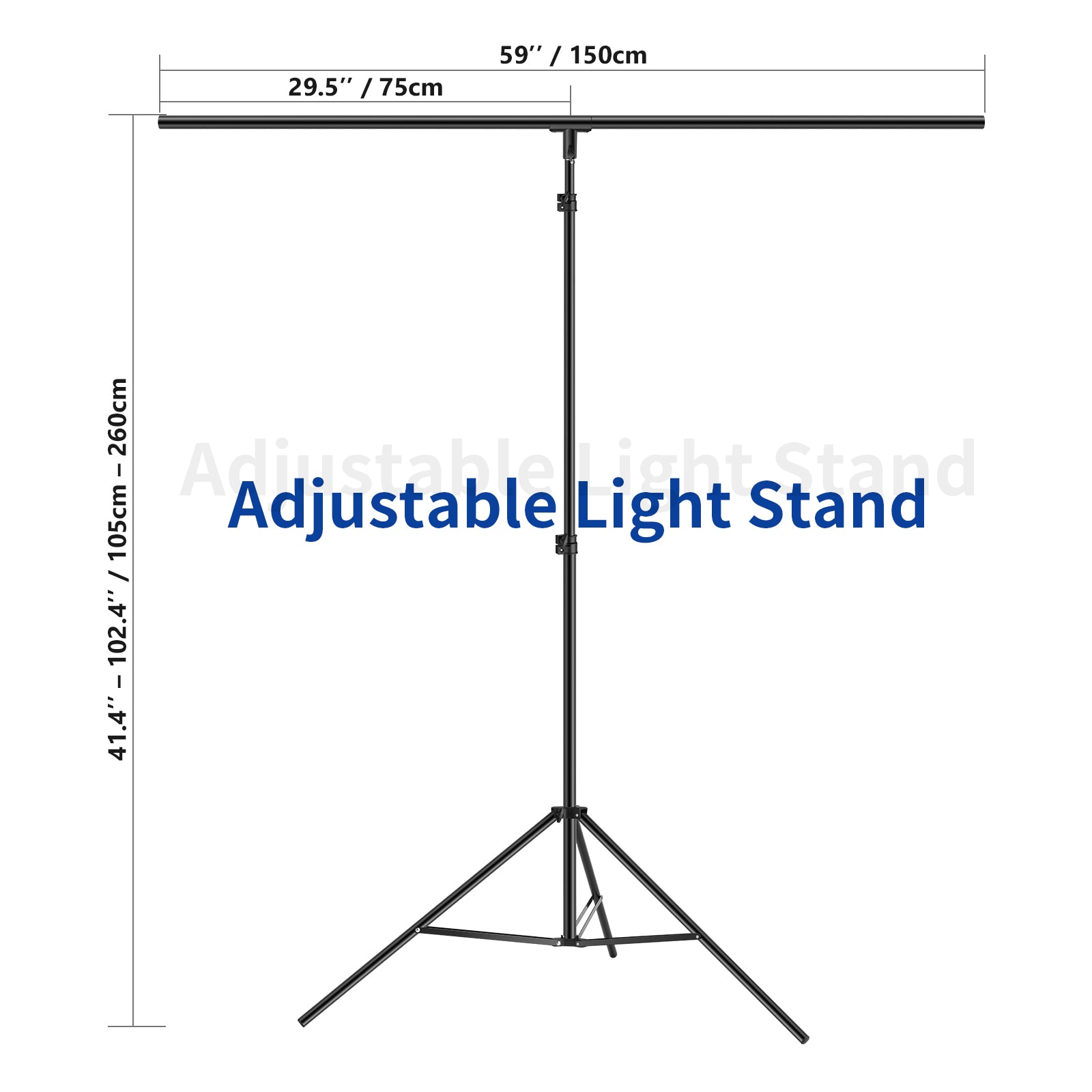 NEEWER 2/2.6M T-Shape Background Support Stand Kit includes an adjustable ligth stand.