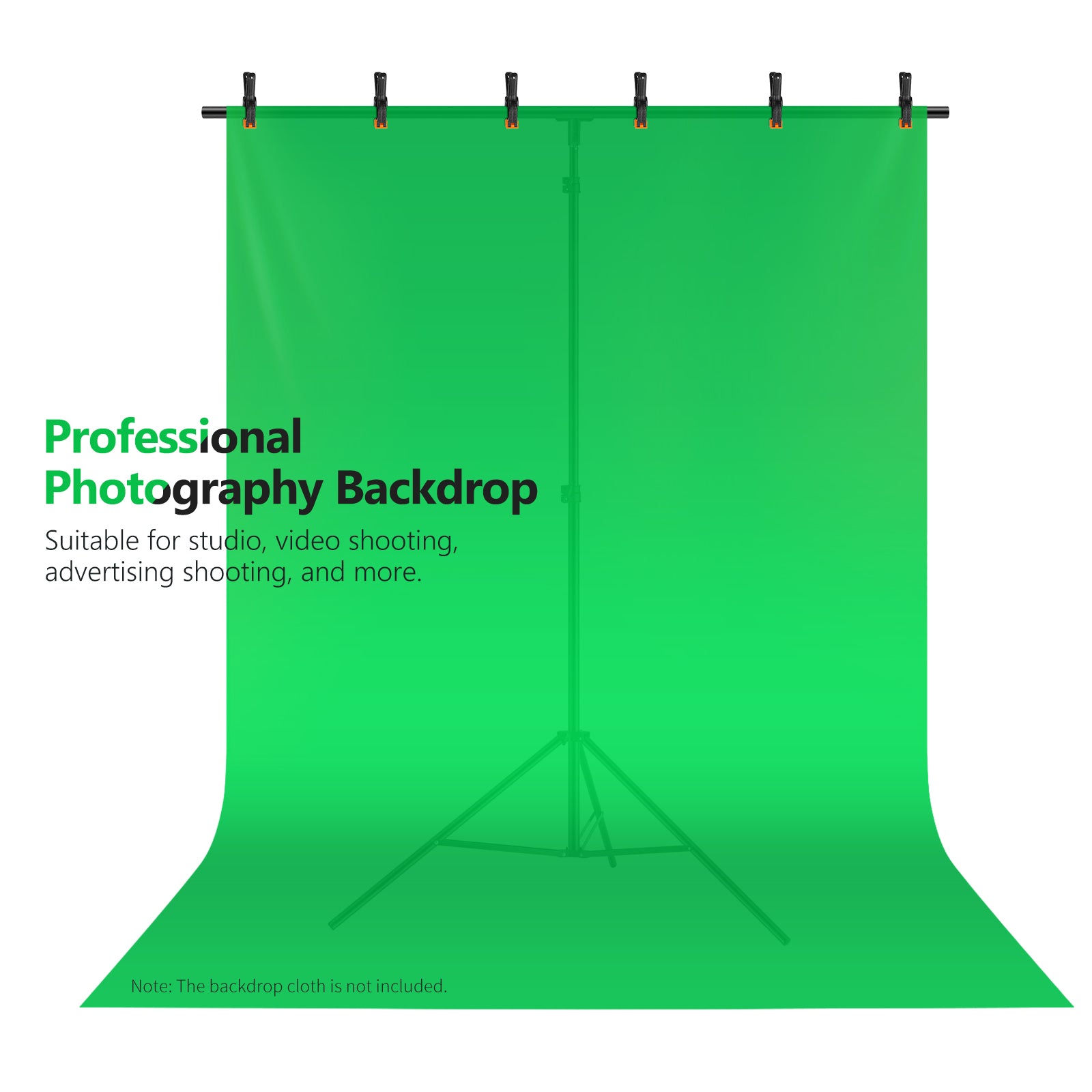 NEEWER 2/2.6M T-Shape Background Support Stand Kit is suitable for studio and video shooting.