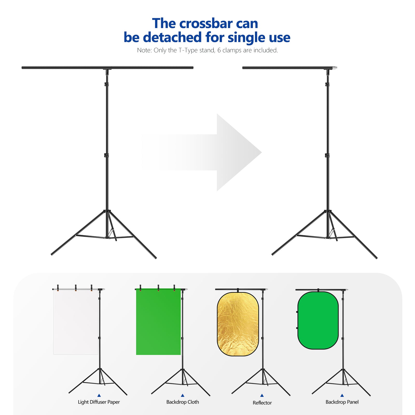 The crossbar and be detached for single use.