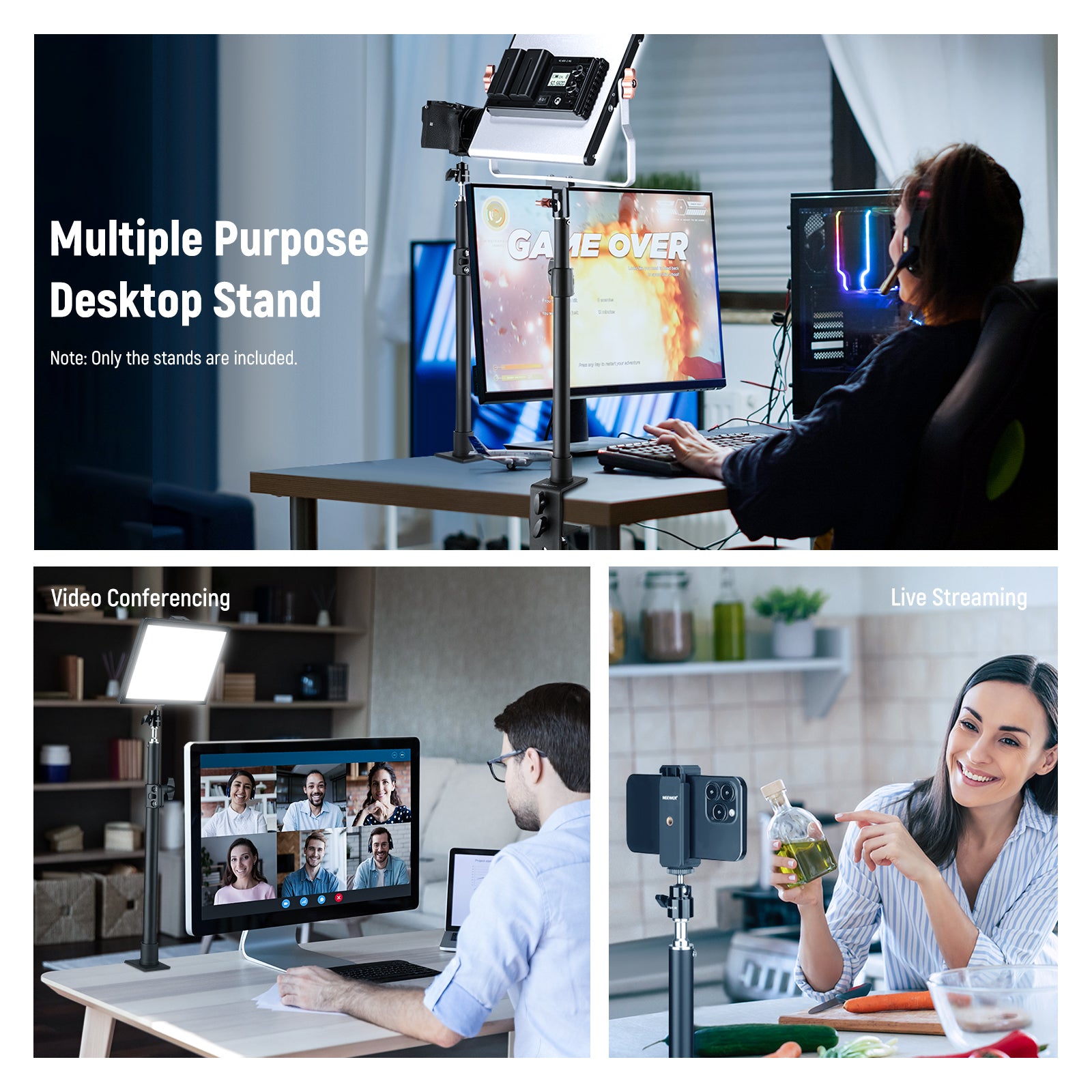 Scenarios for NEEWER ST-DT3560 Desk Mount Stand