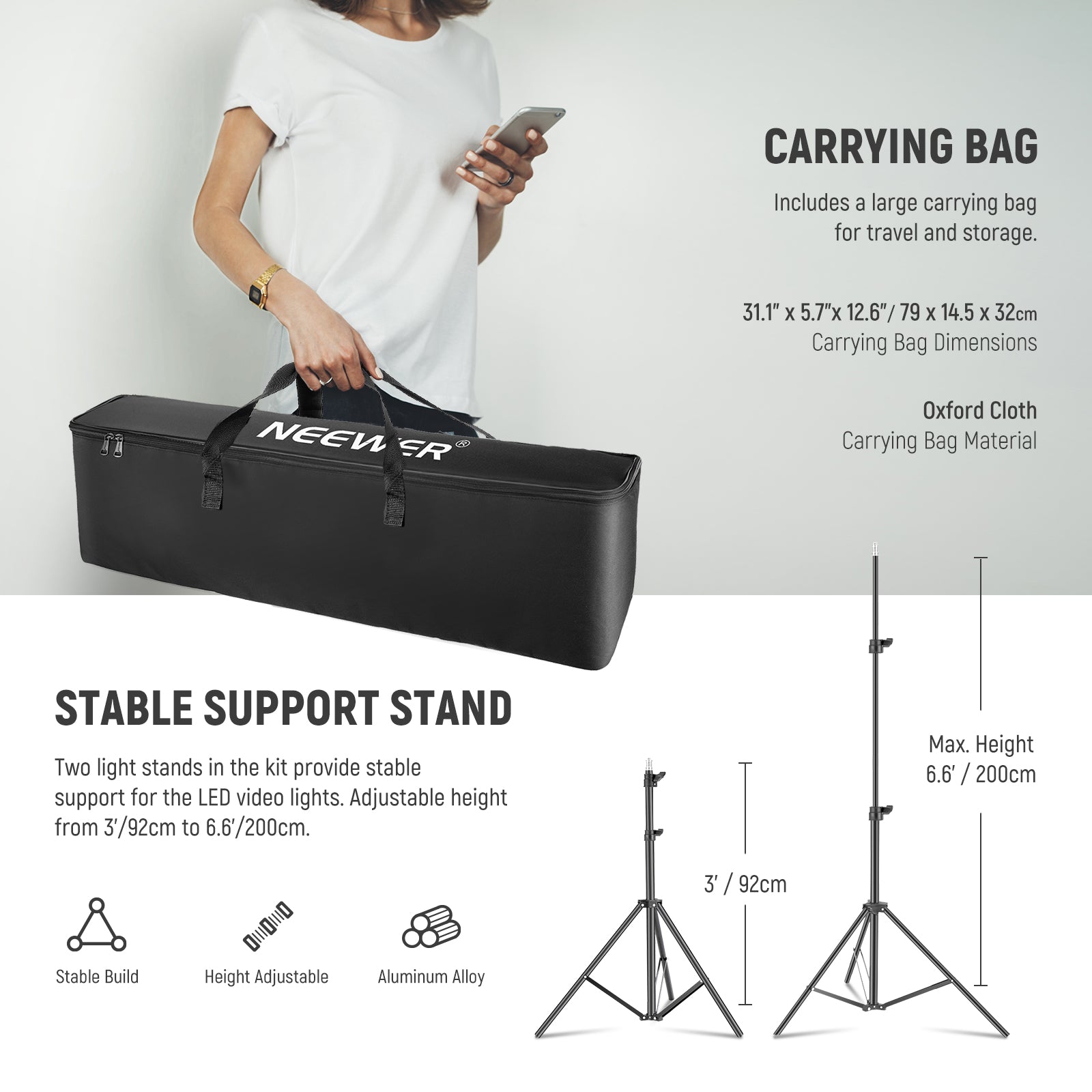 This kit includes a large carrying bag.