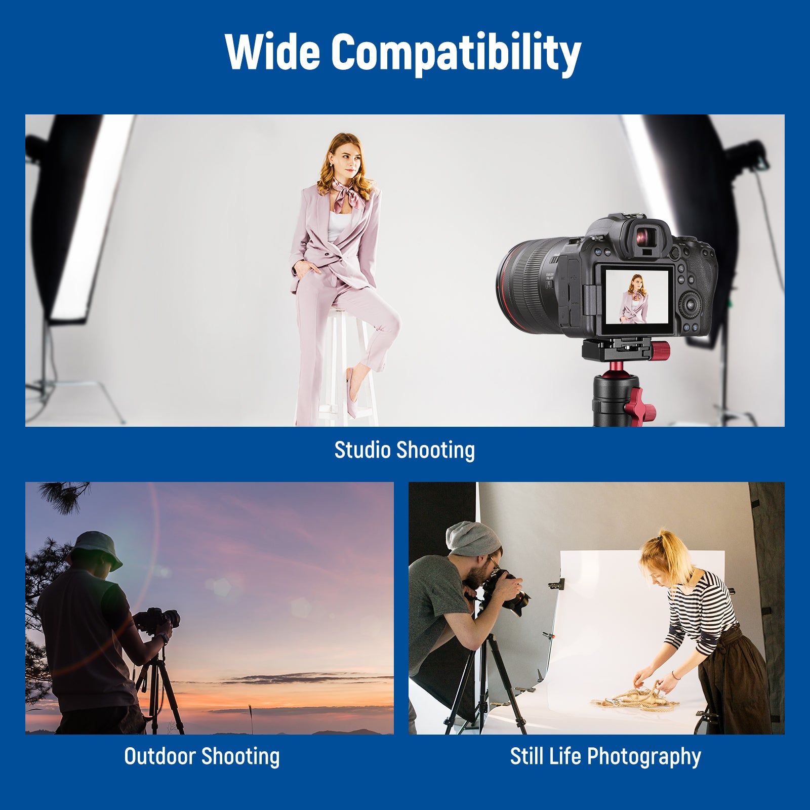 Wide Compatibility of the NEEWER GM28 Panoramic Ball Head