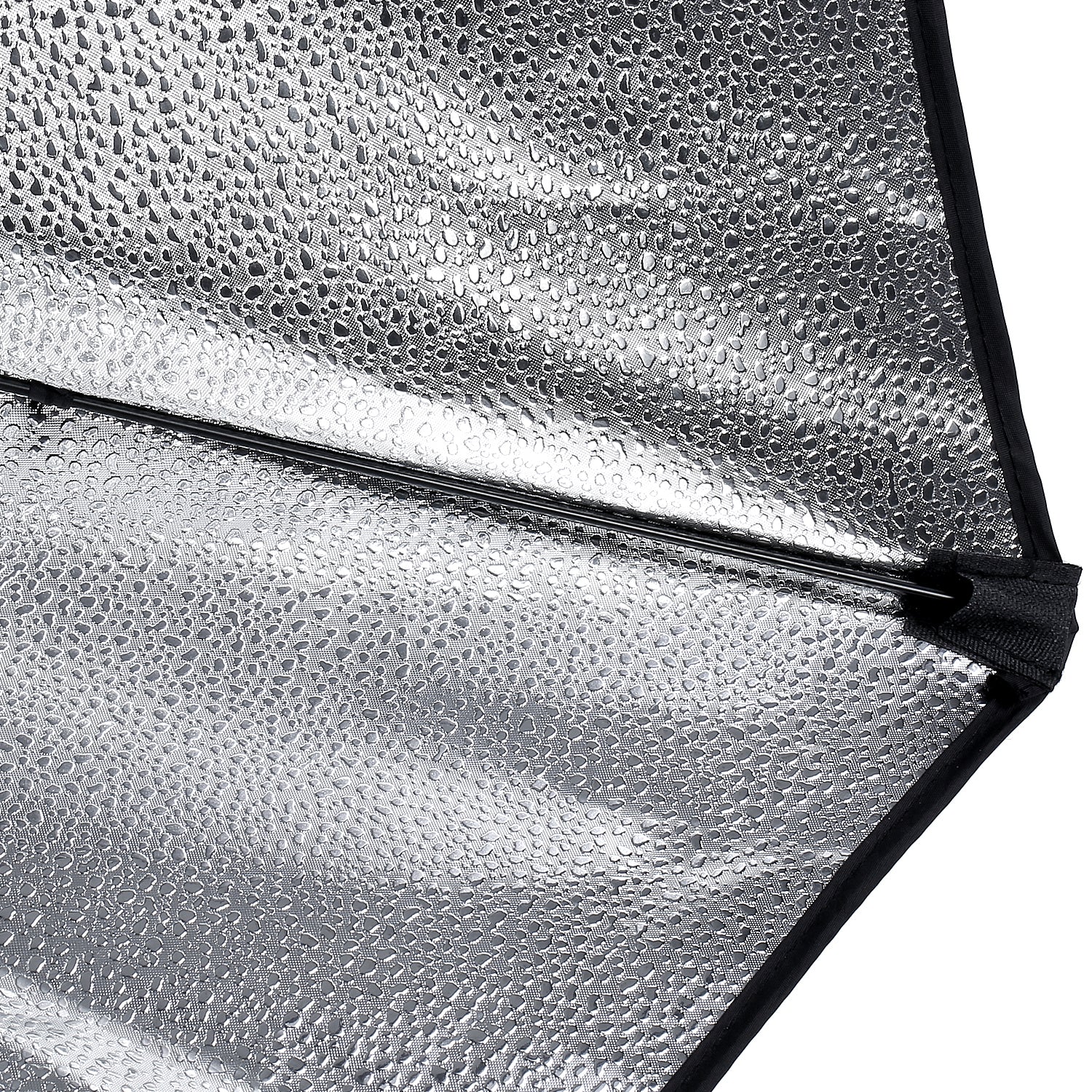 The silver interior of the softbox ensures neutral color temperature.