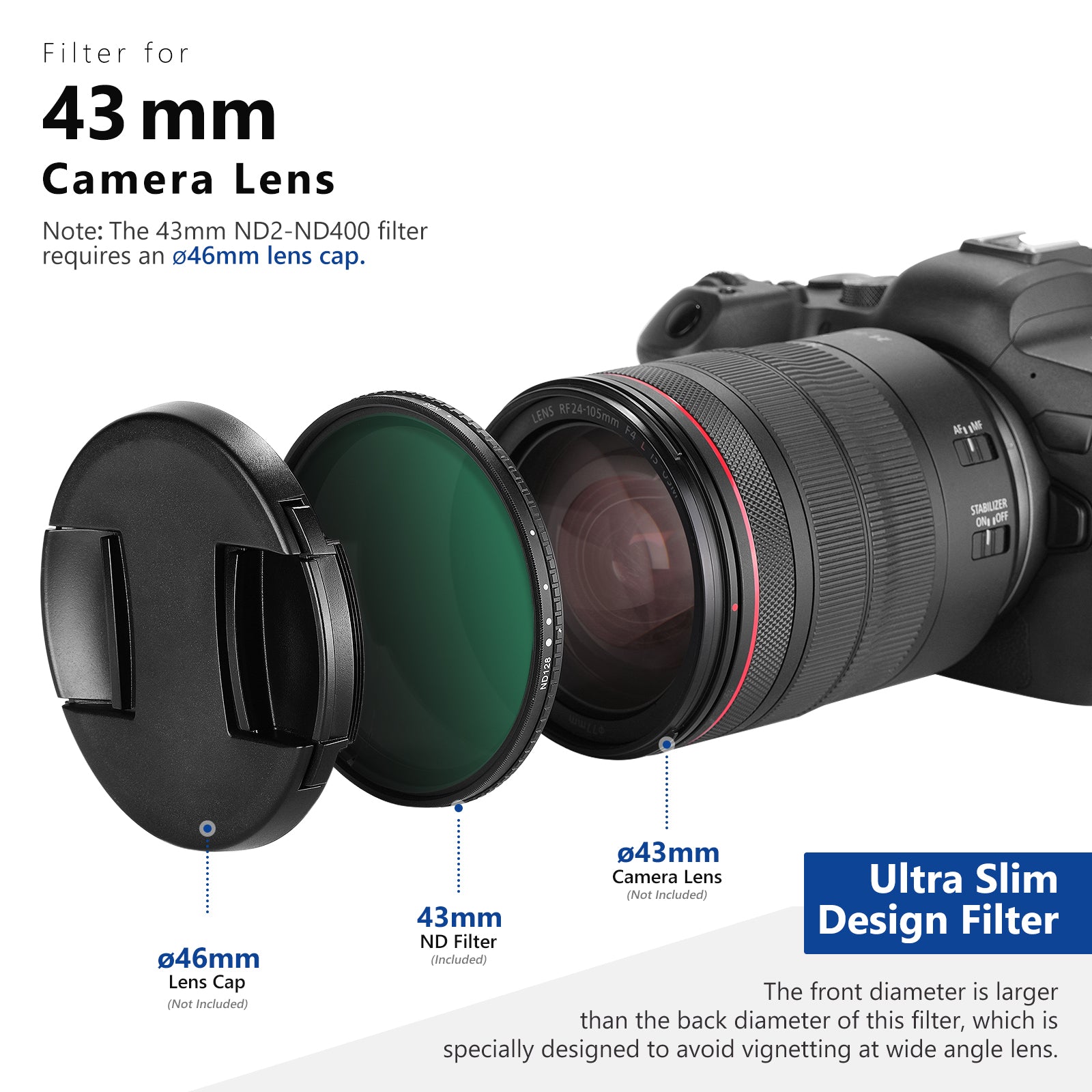 43mm camera lens