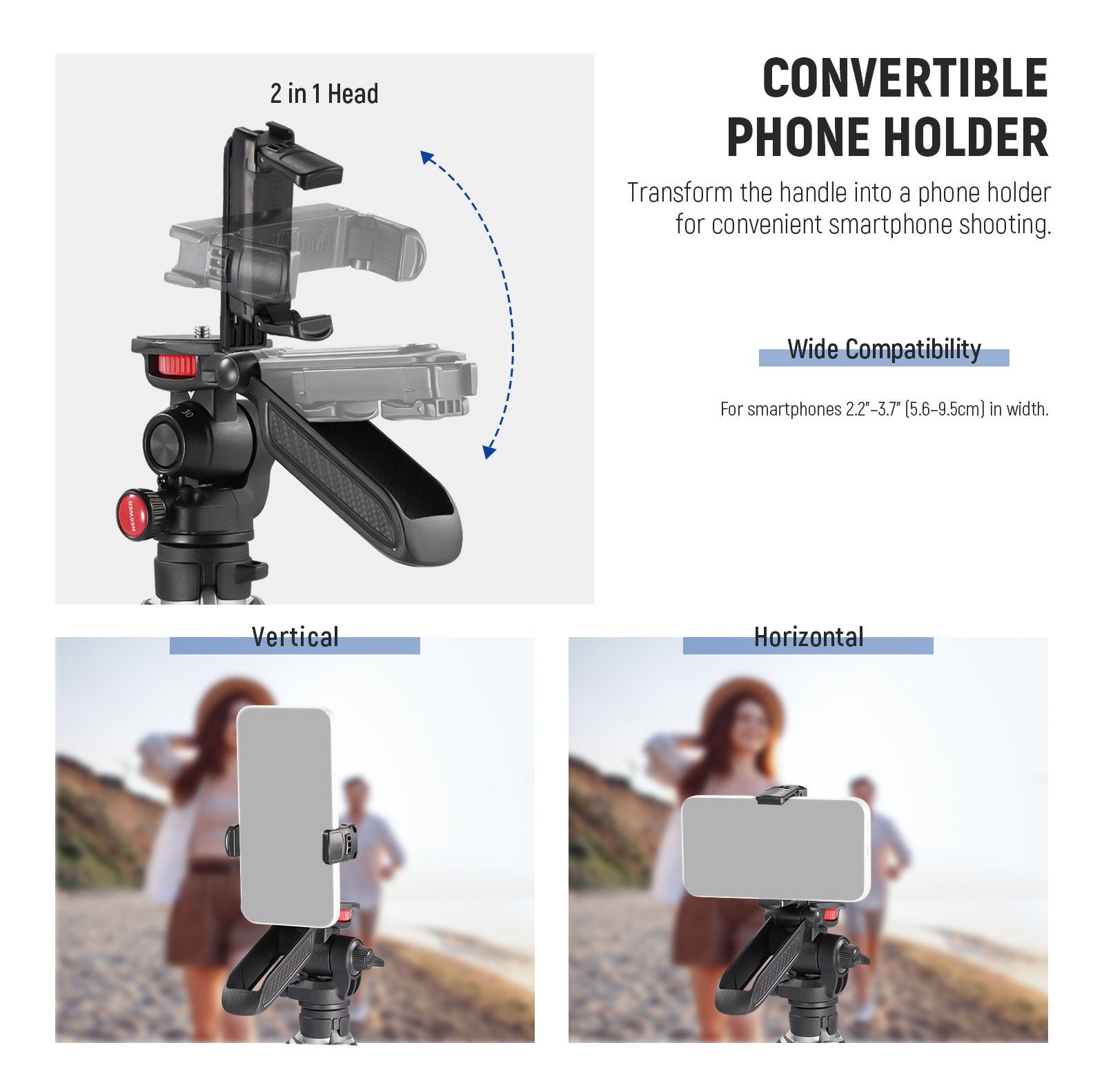 NEEWER TS003 Mini Tripod for Camera and Phone with Handle