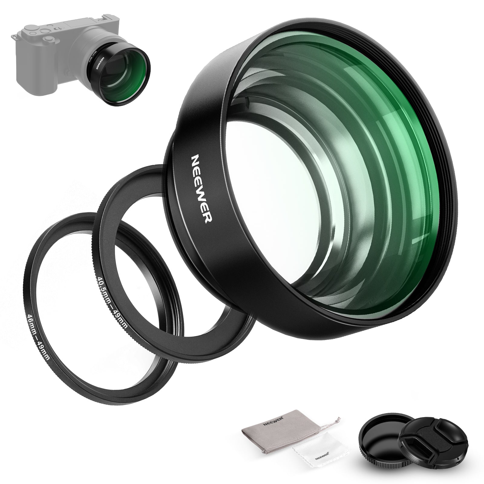 NEEWER LS-27 22mm Macro Photo Lens with Adapter Ring For Sony