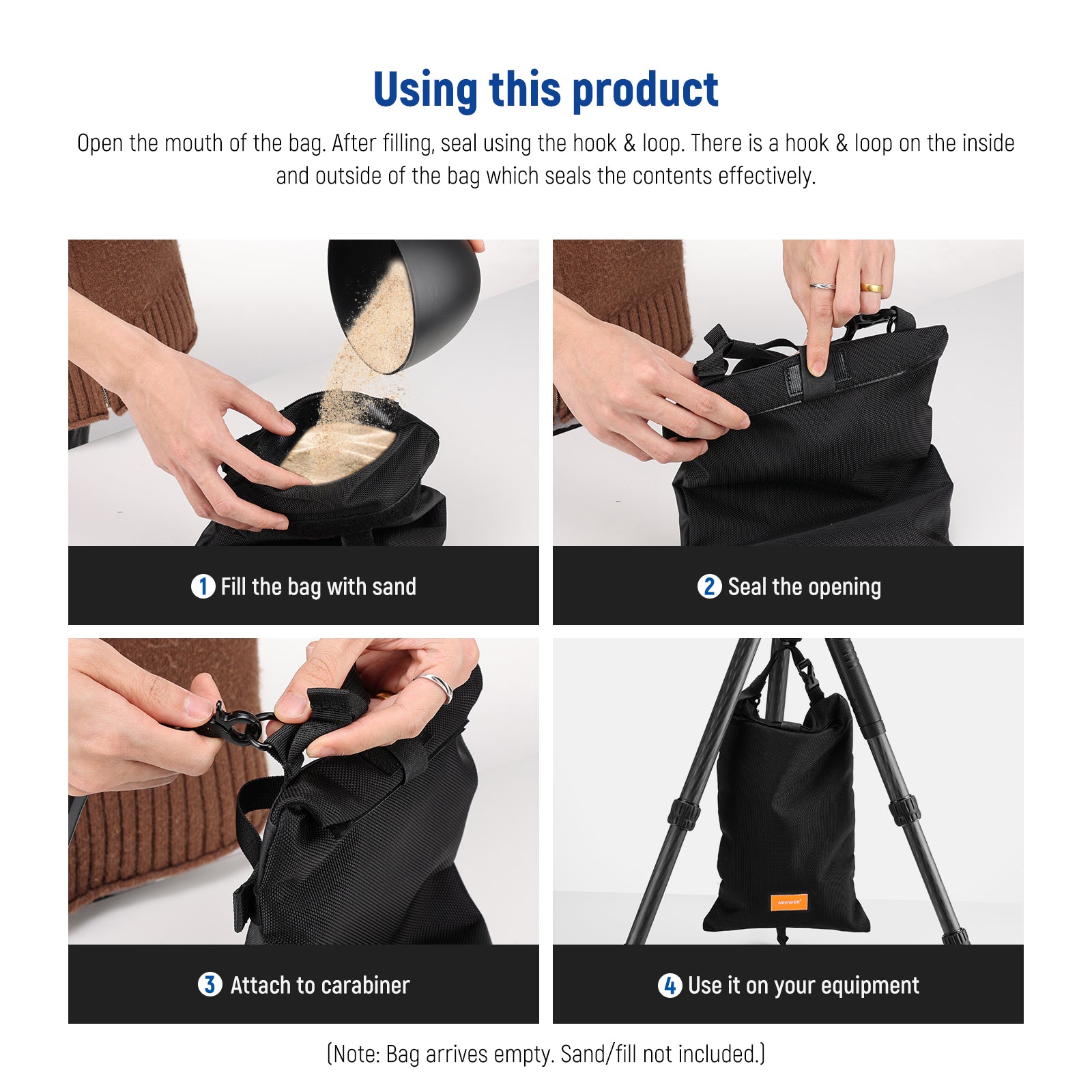 Usage of the NEEWER SB-BL5 Sandbag for Photography