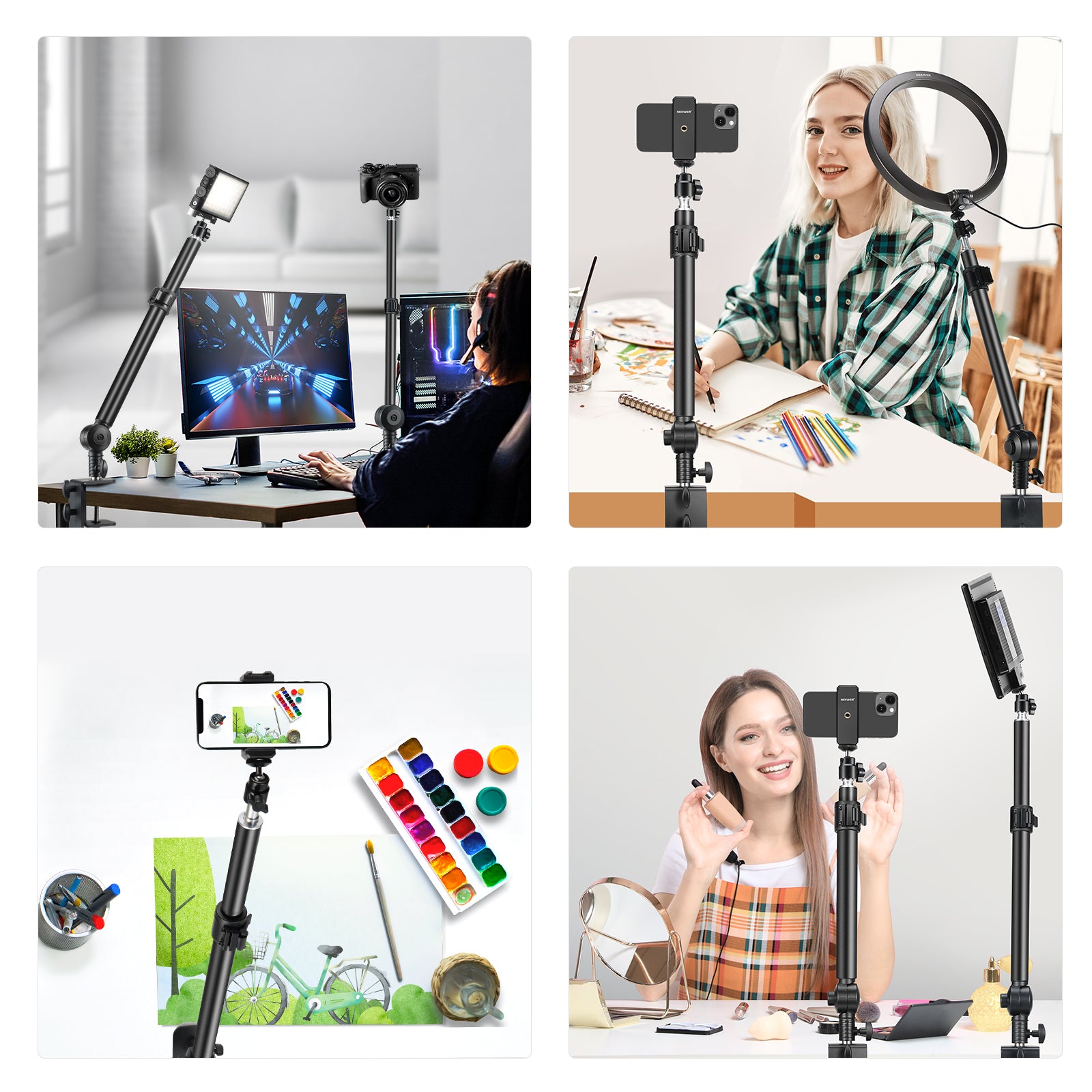 Scenarios for NEEWER ST-DR3560 Desk Mount for Camera