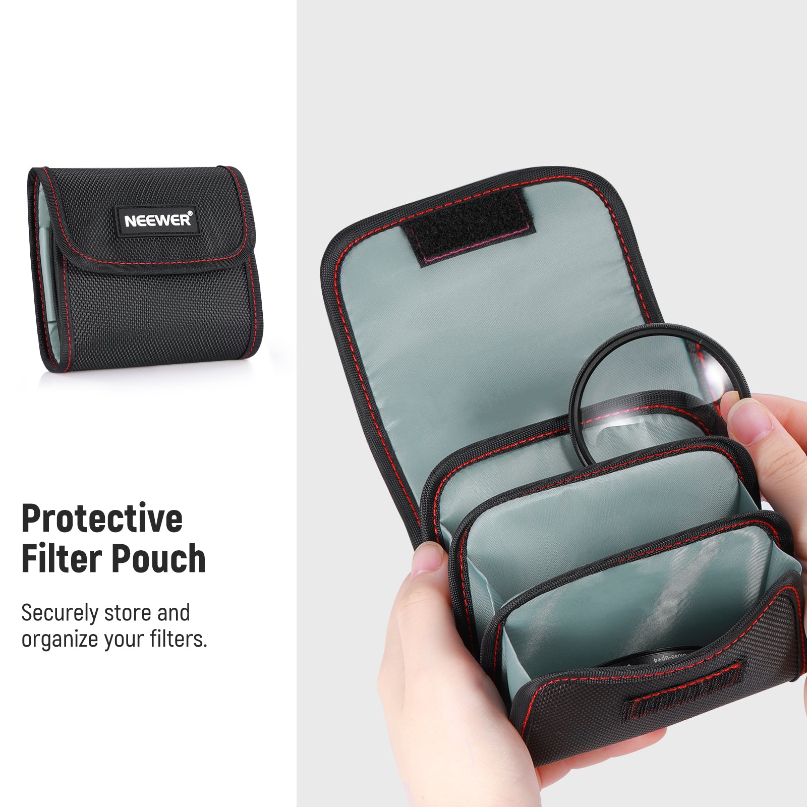 NEEWER Close-Up Filter Kit includes a Storage Pouch