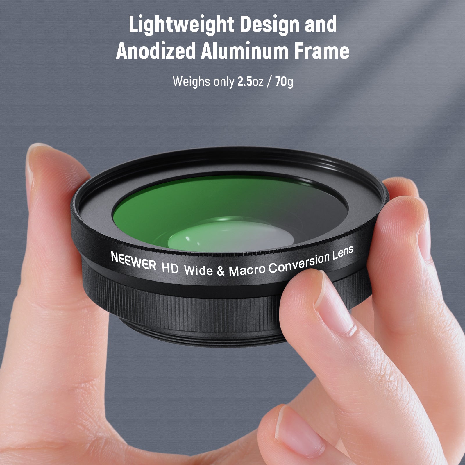 NEEWER LS-30 HD Wide Angle Lens For Sony ZV-1F/ZV-E10 features the lightweight design.