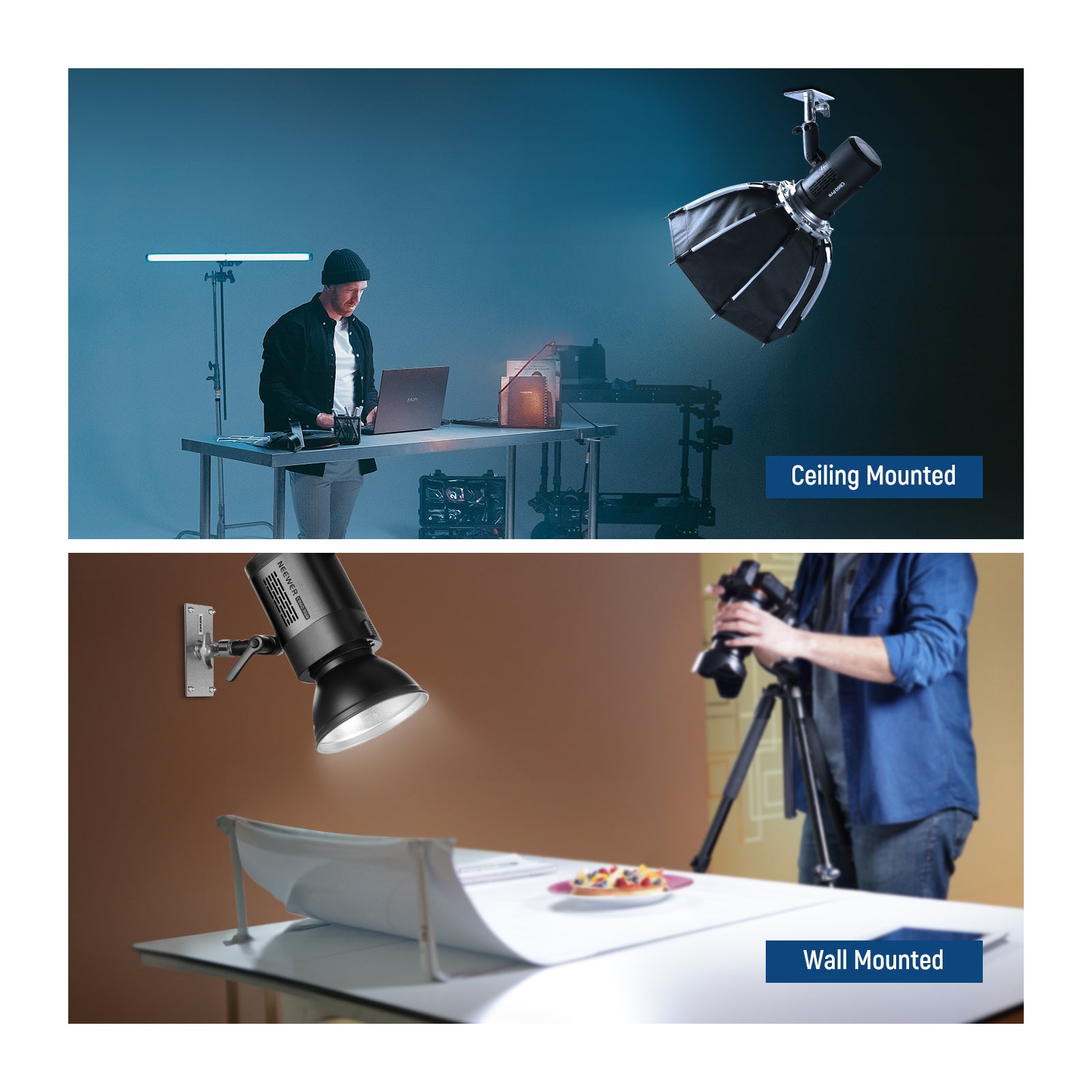 Scenarios for NEEWER ST-WM1 3.34 Inch Wall Ceiling Mount