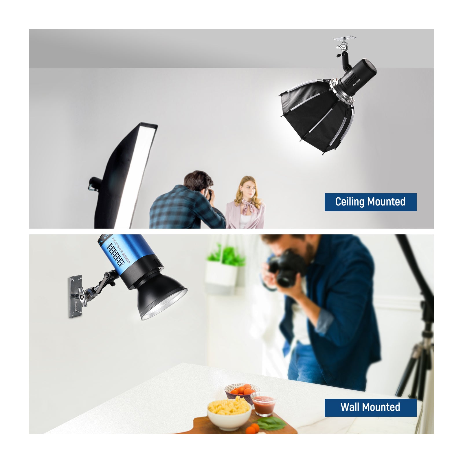 Scenarios for NEEWER ST-WM2 6.5 Inch Wall Ceiling Mount