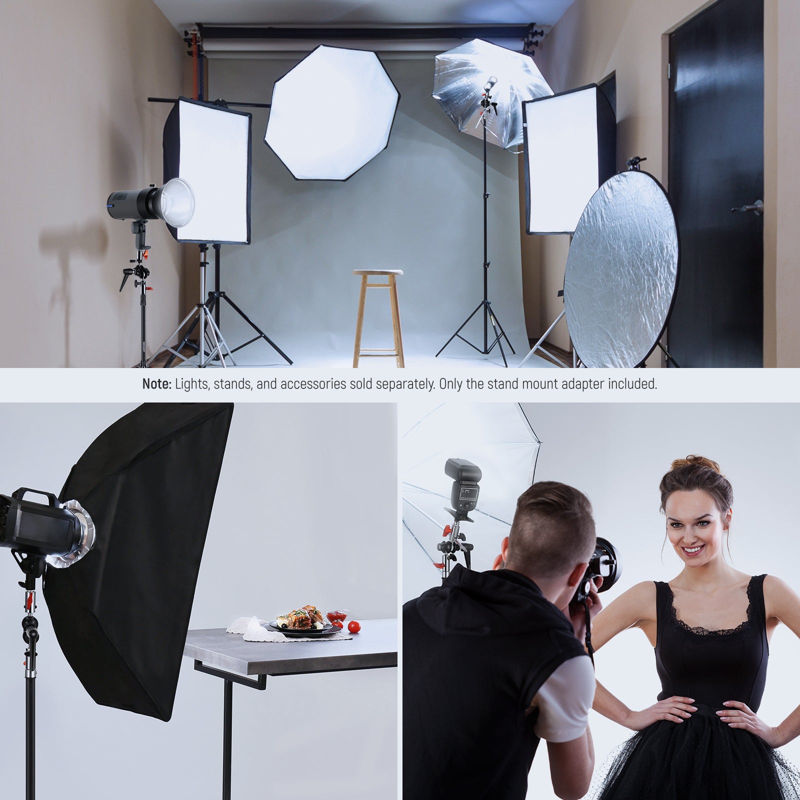 Scenarios for NEEWER UA020 Heavy Duty Light Stand Mount Adapter