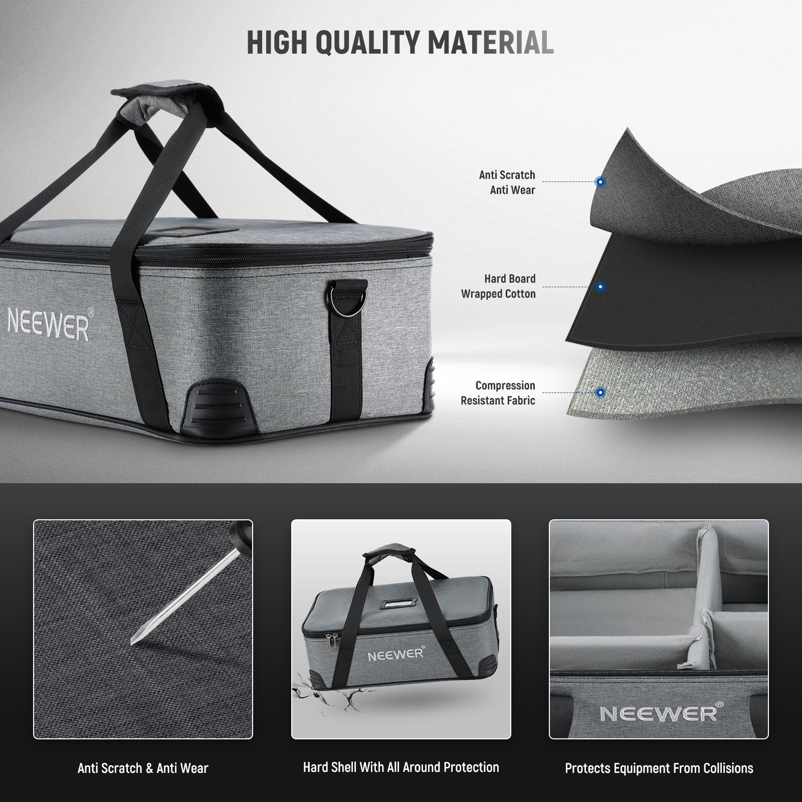 NEEWER PB5 Carrying Bag for Flash is made of high quality material.
