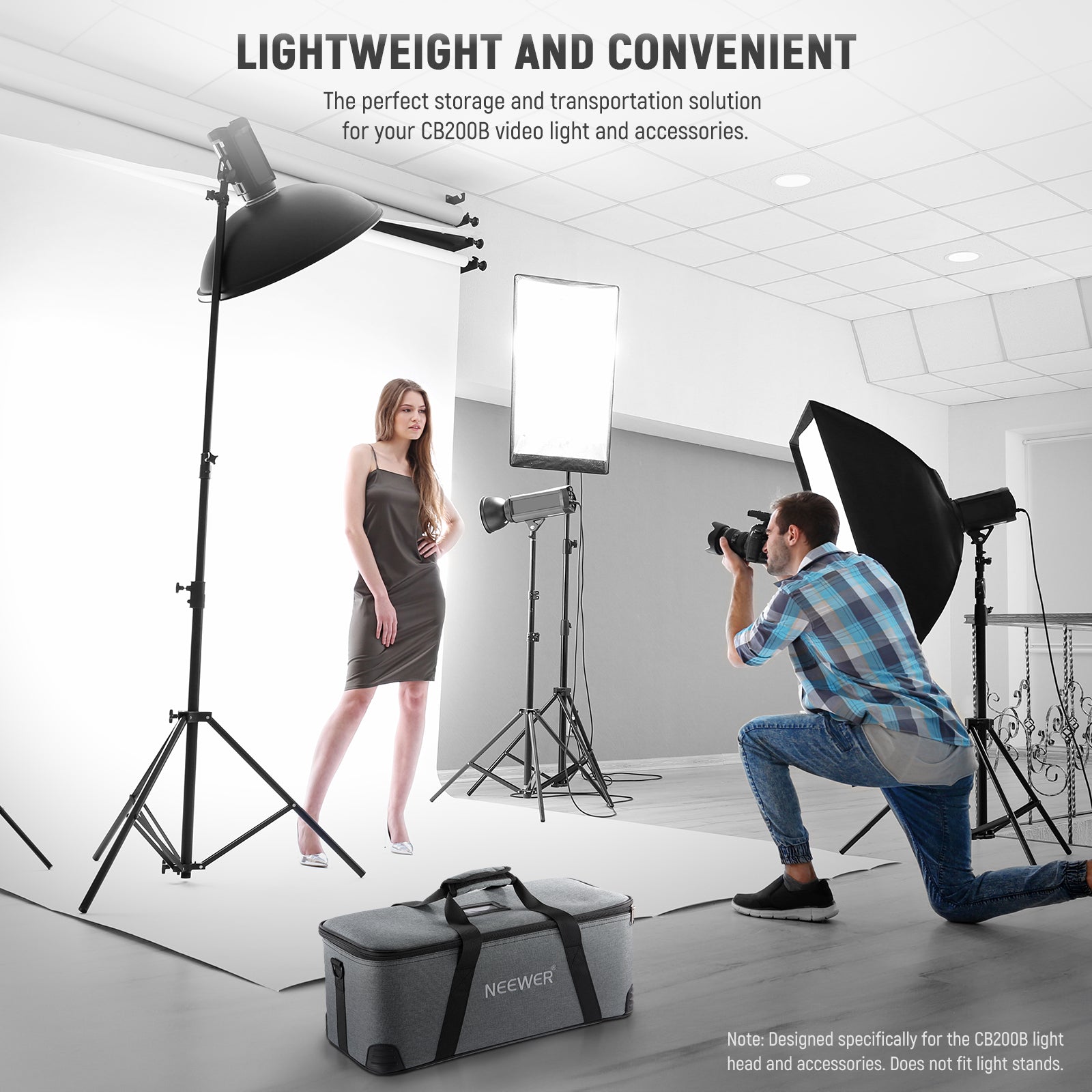 NEEWER PB6 Portable Storage Travel Bag is lightweight.