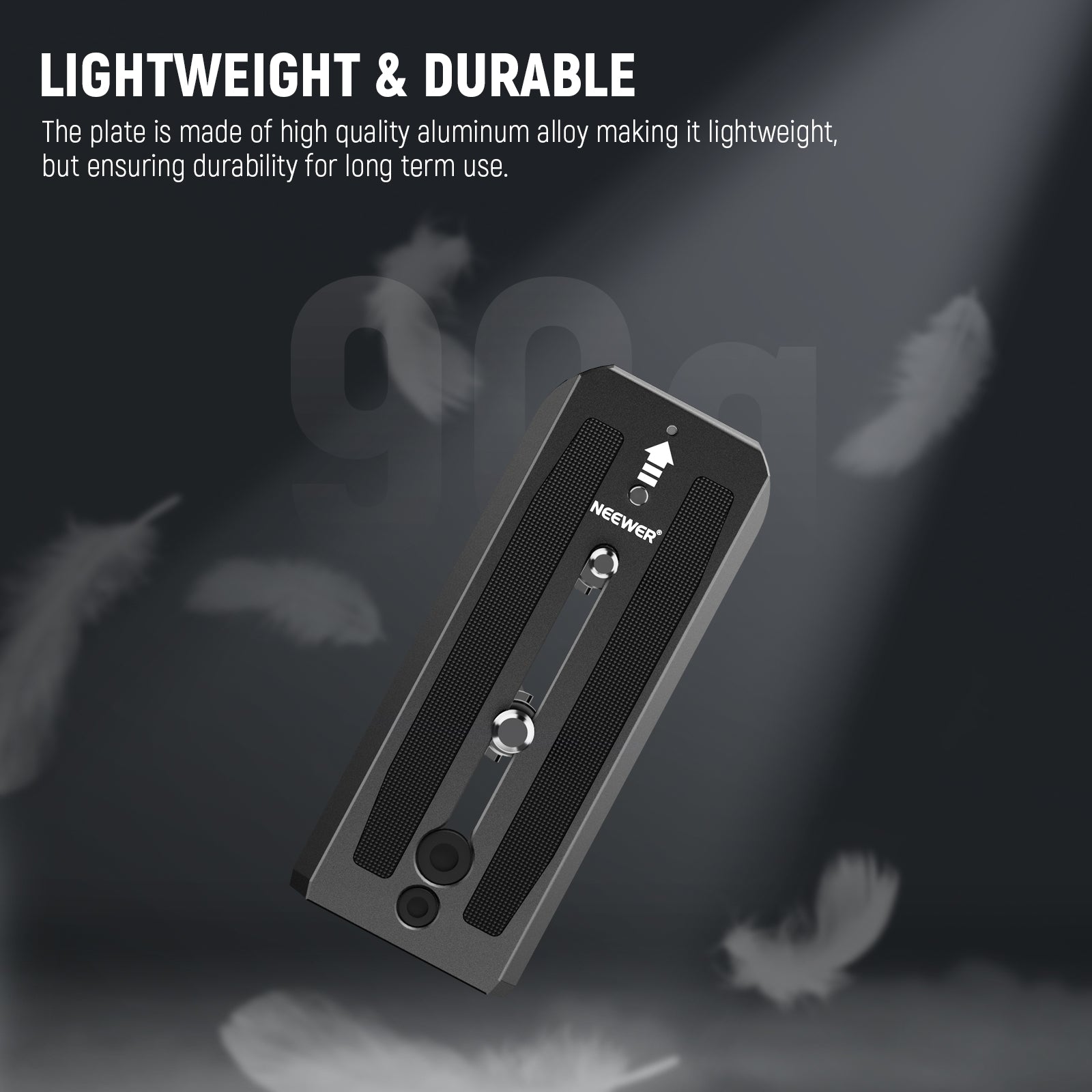 NEEWER 501PL Tripod Fluid Head Quick Release Plate is lightweight