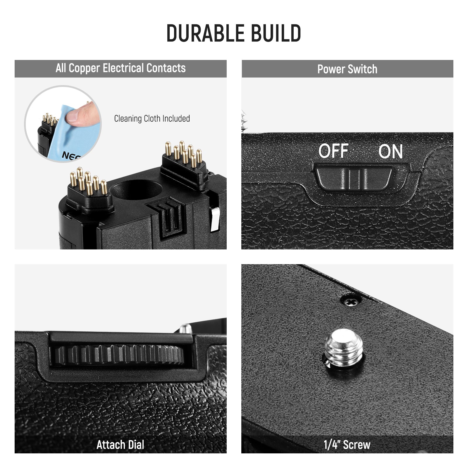 The lightweight and solid hardened plastic makes the grip easy and stable to hold.