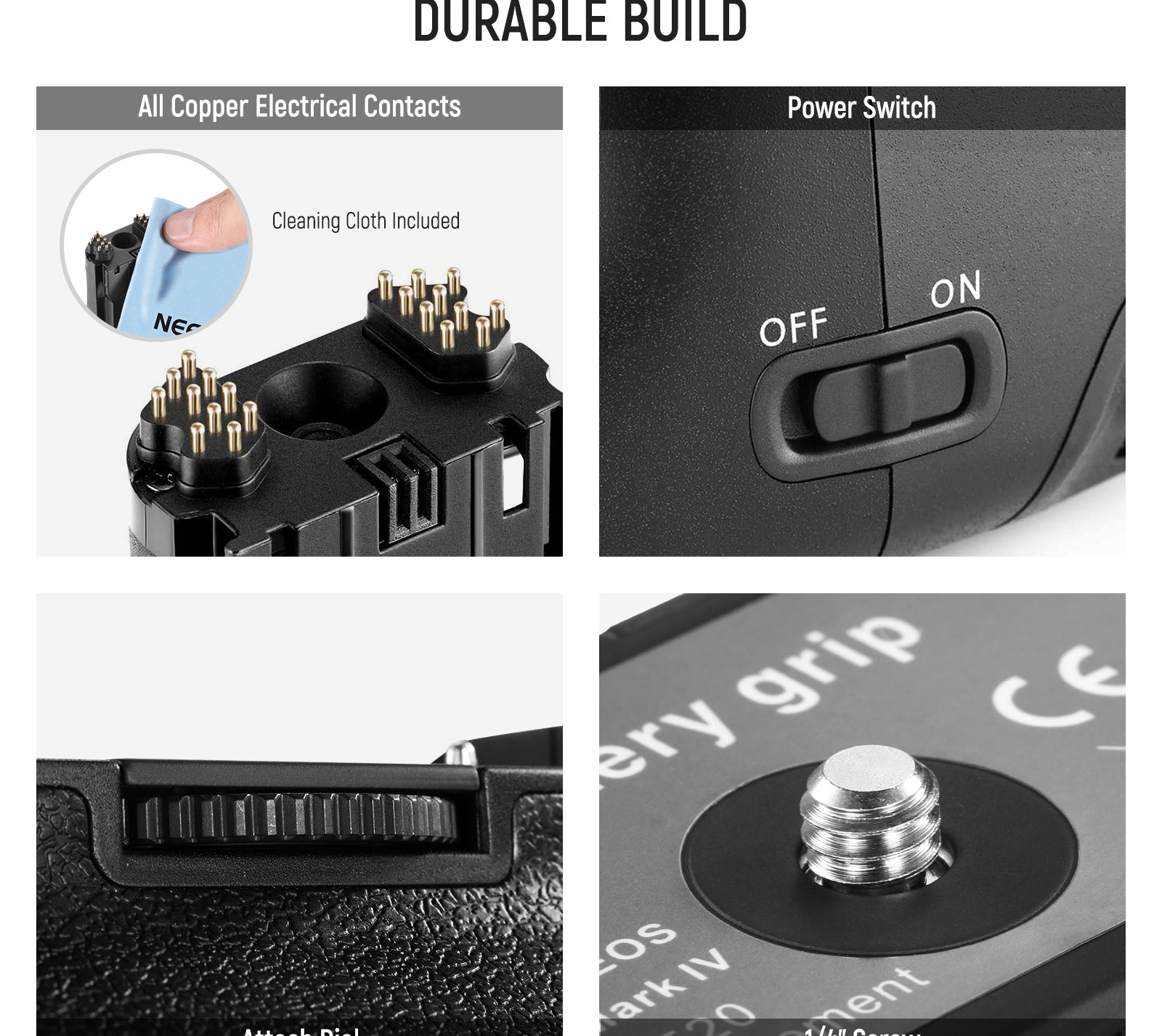 NEEWER BG-E20 Camera Battery Grip is durable.