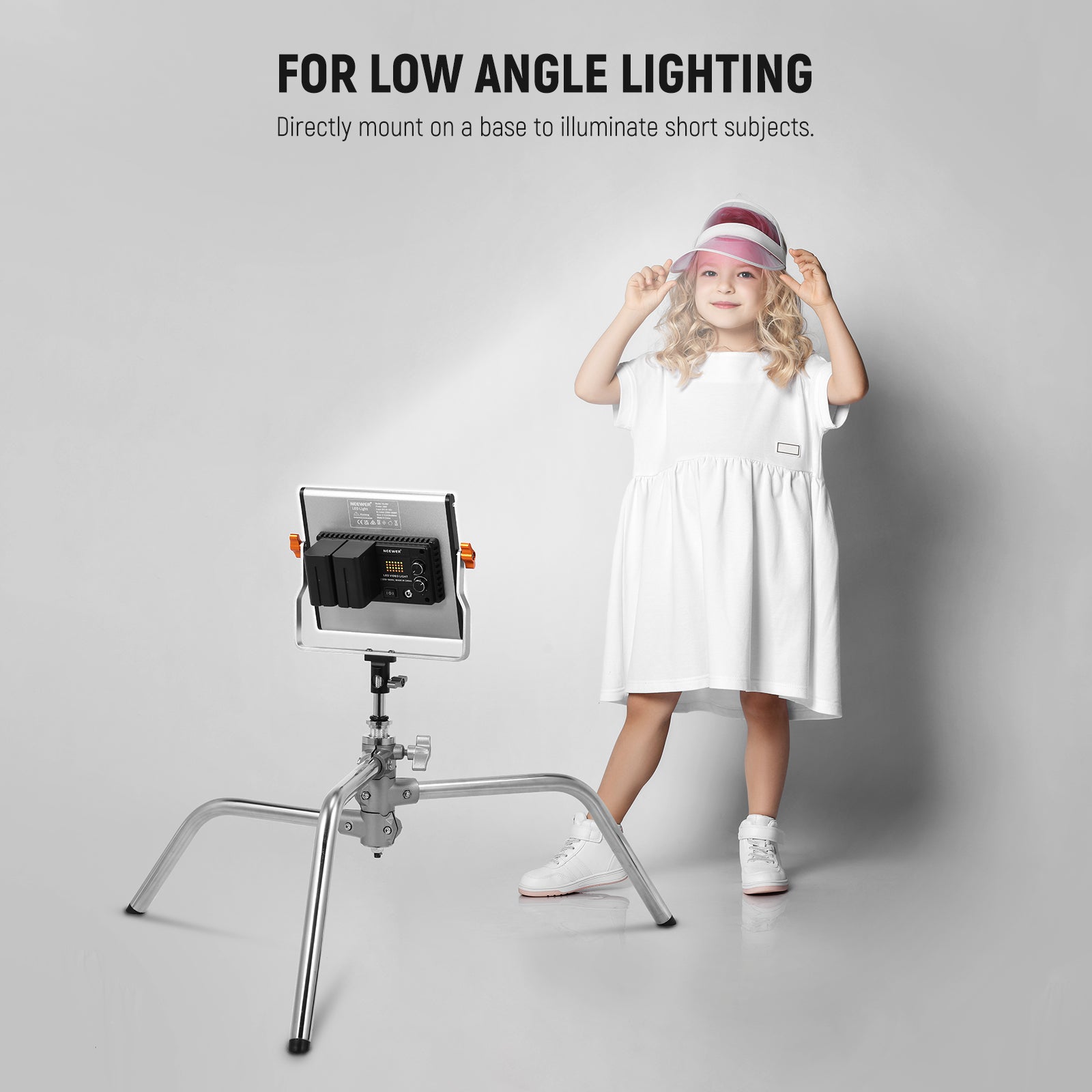 NEEWER UA027 Junior to Baby Pin Adapter is ideal for low angle lighting.