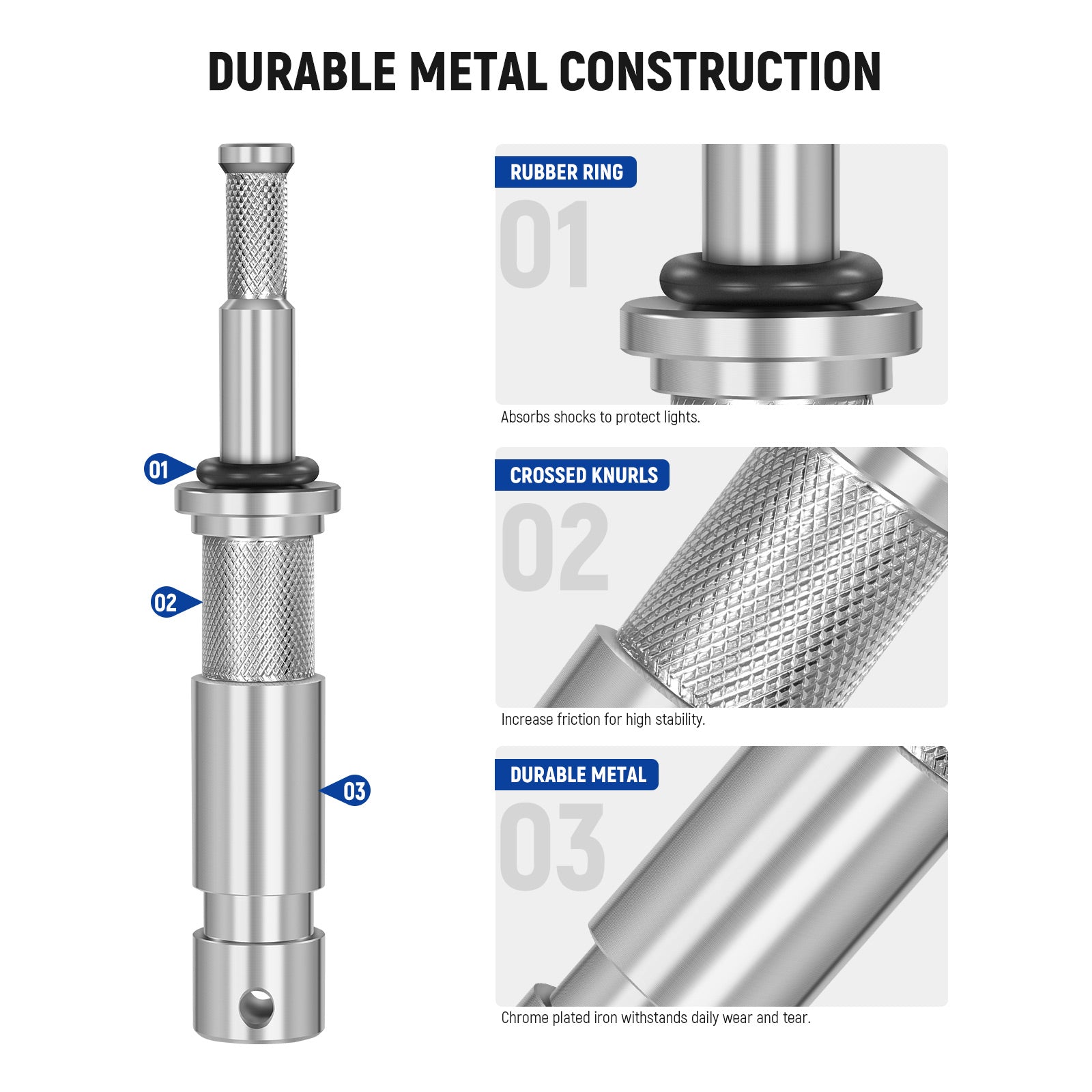 Made of sturdy chrome plated iron, this adapter is exceptionally durable.