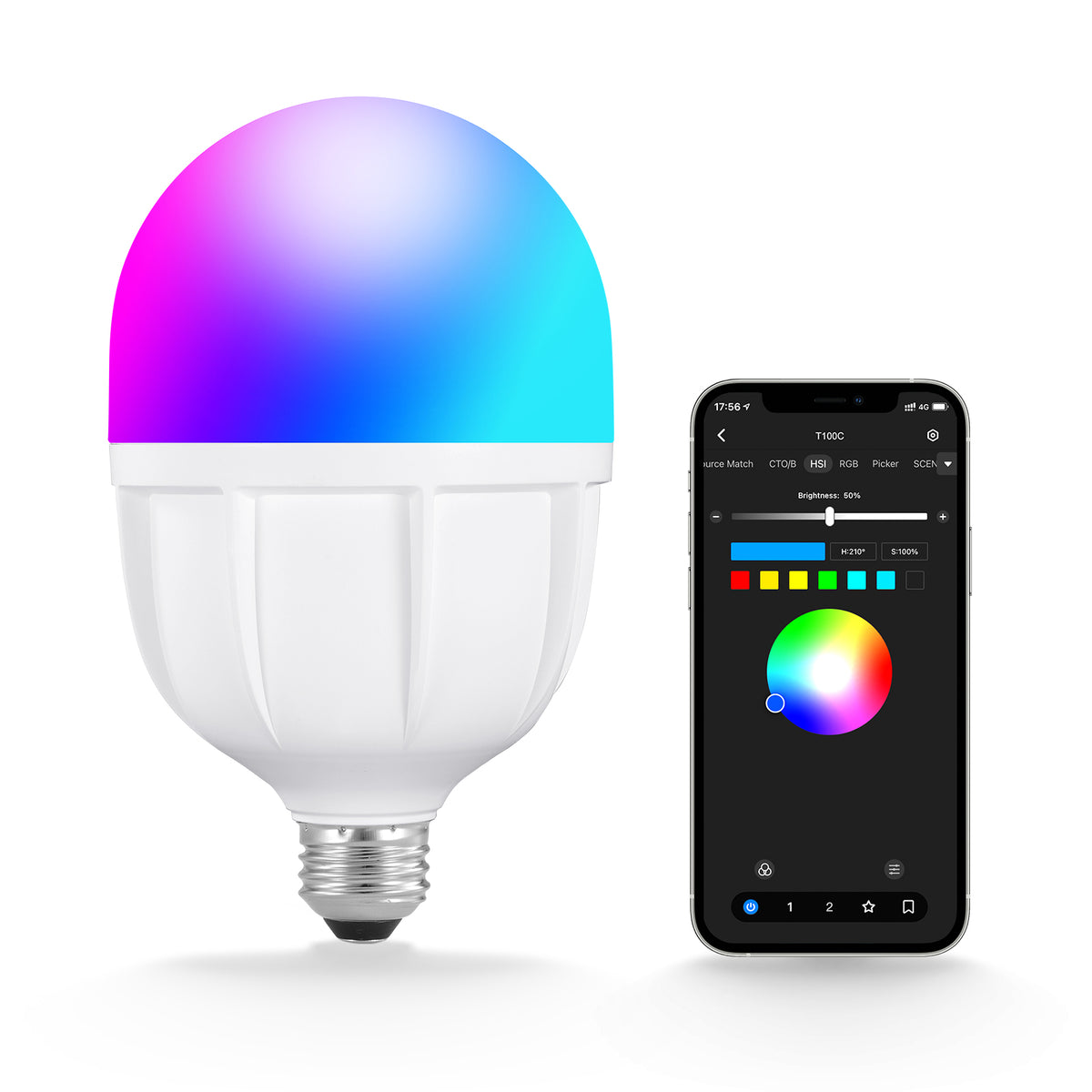 neewer rgb light bulb