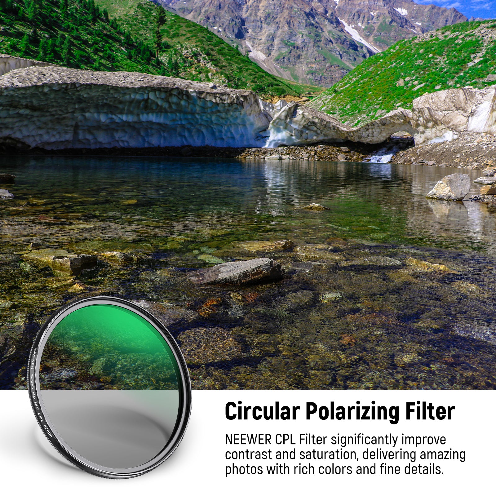 NEEWER CPL Filter delivers amazing photos with rich colors and fine details