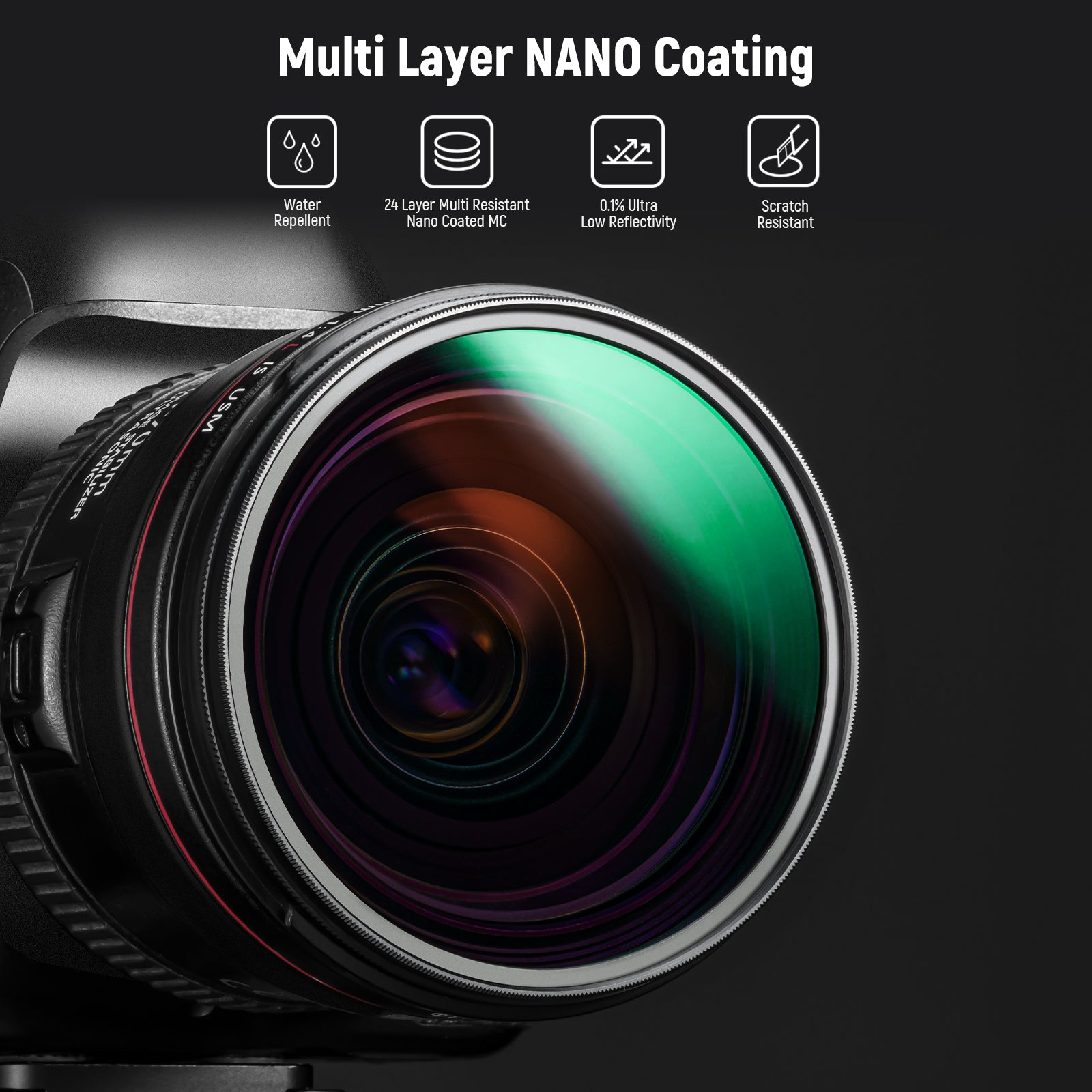 multi layer Nano coatings on both sides of the filter
