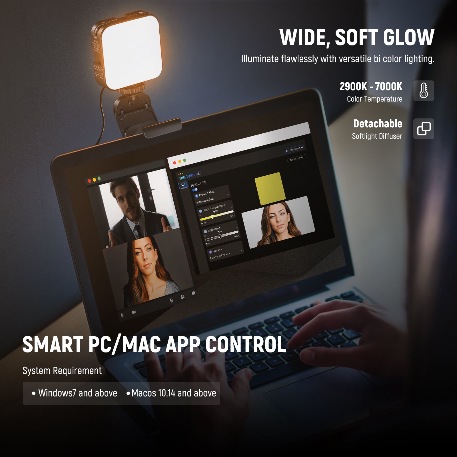 Specifications of the NEEWER PL81 PRO Professional LED Streaming Light