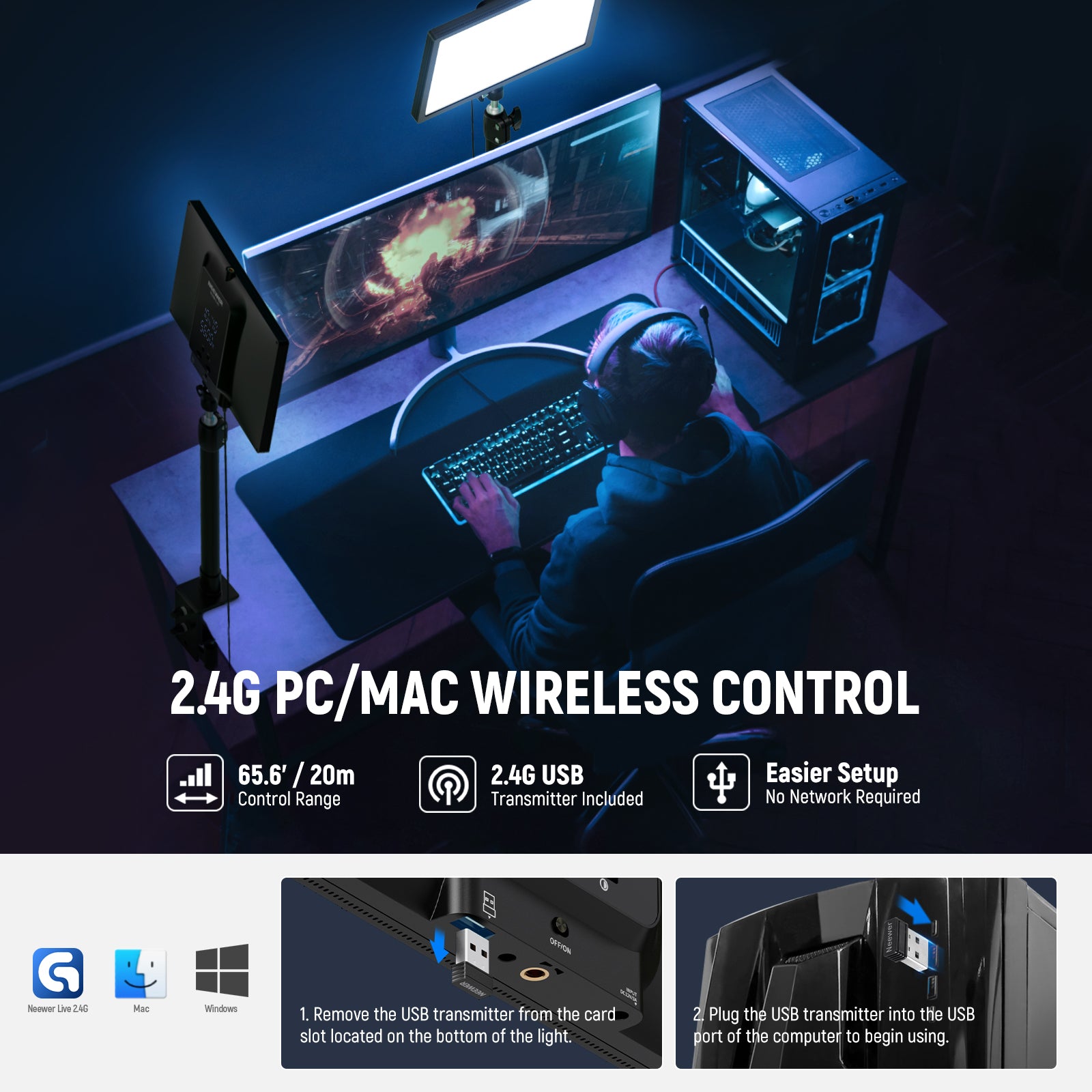 2.4G Remote and PC/MAC Control