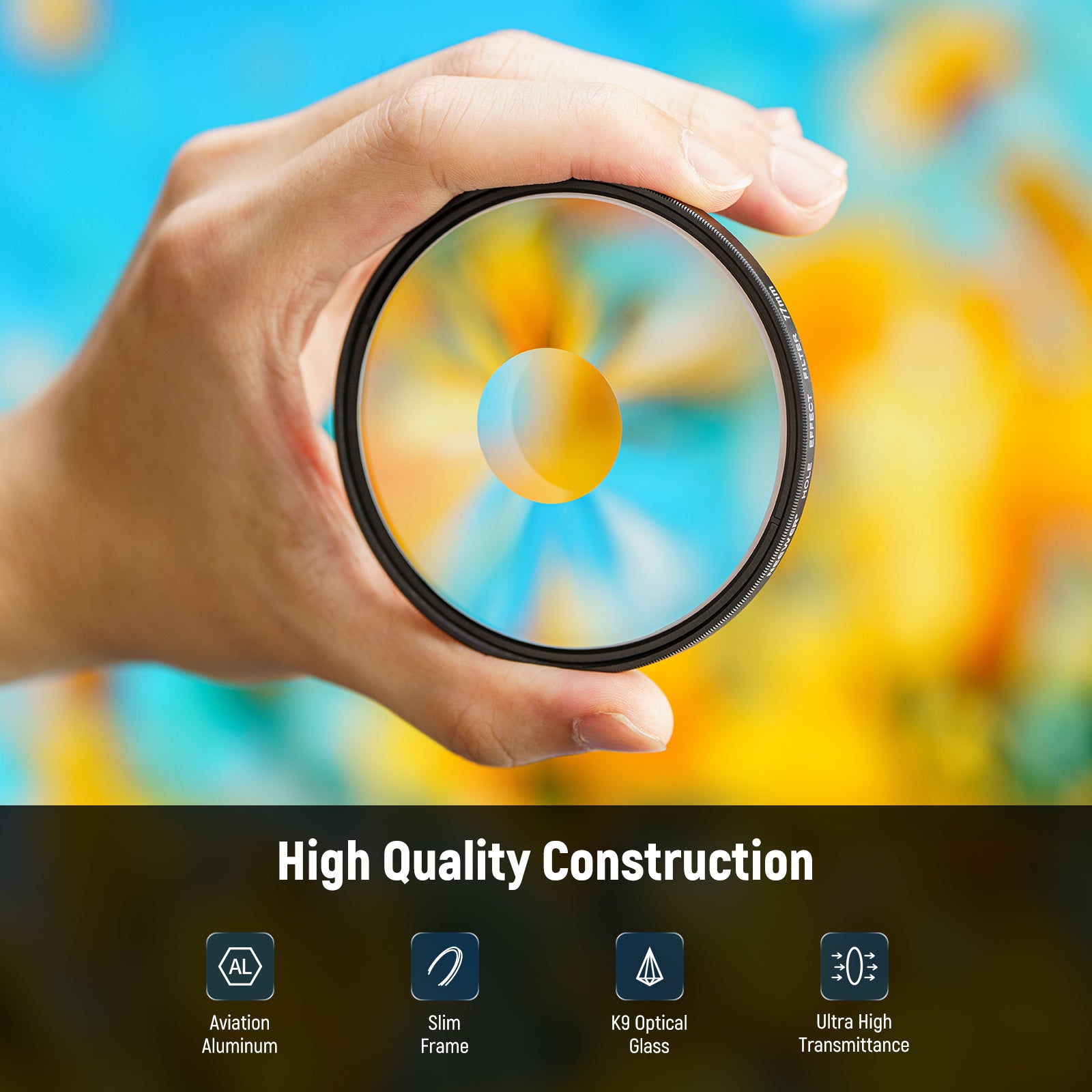 This prism effect filter frames your shots with a circular halo