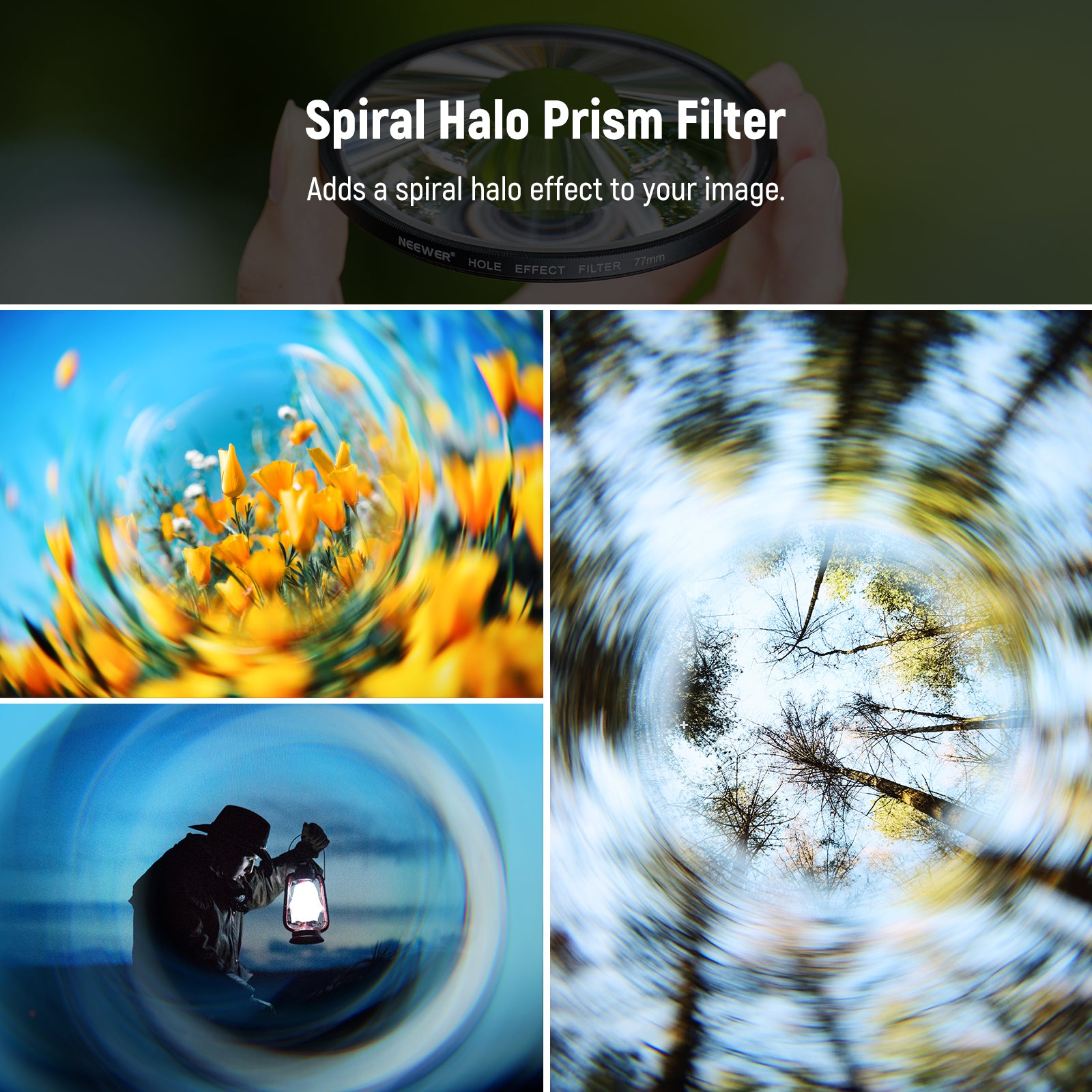 Spiral Halo prism filter