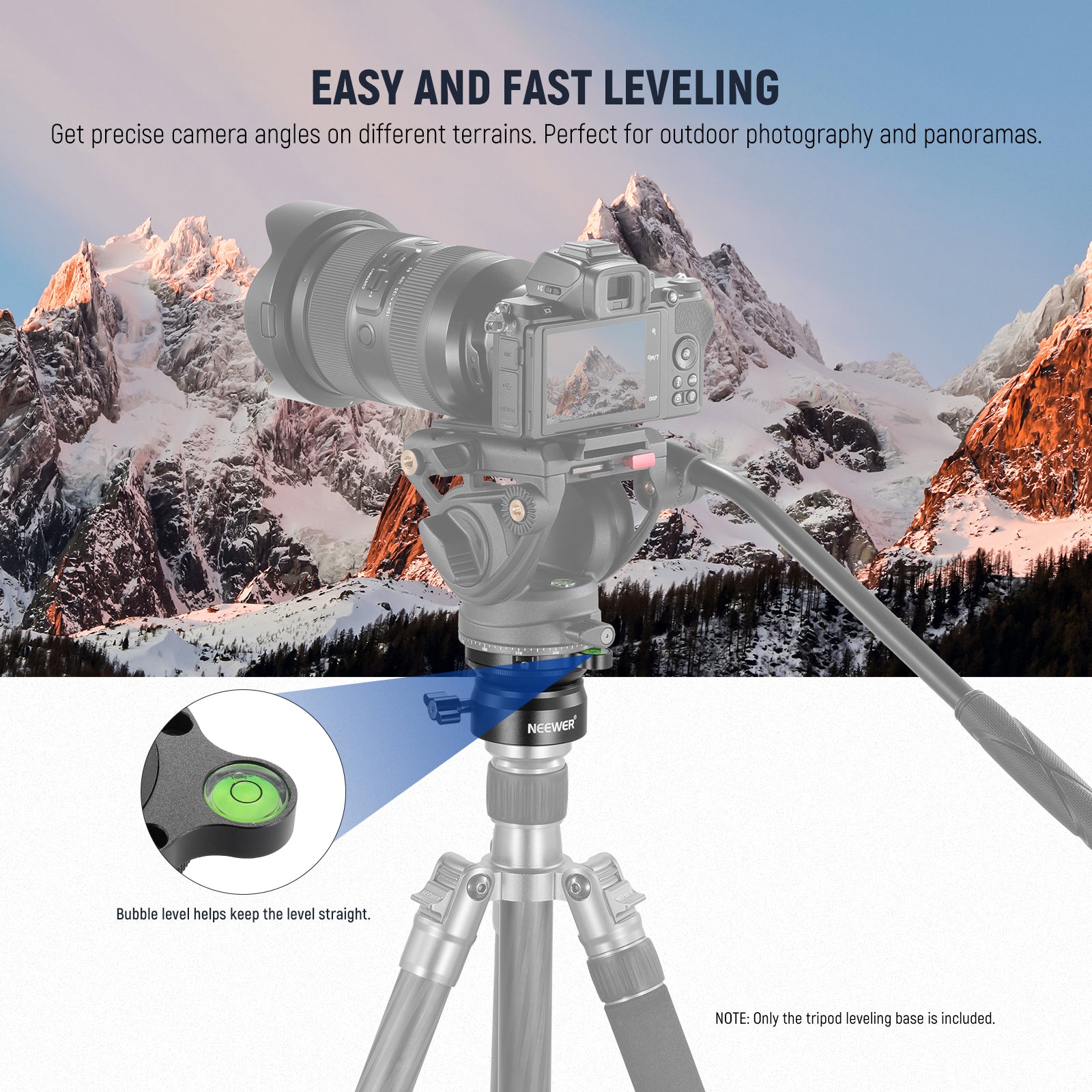 NEEWER GM15 Tripod Camera Leveler is perfect for outdoor photography.