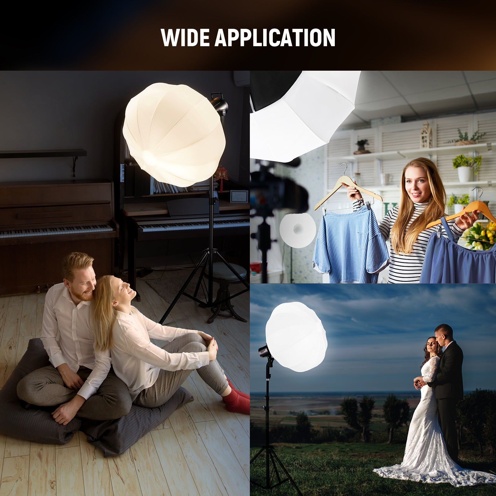 Wide Applications of the NEEWER NS20L Lantern Softbox