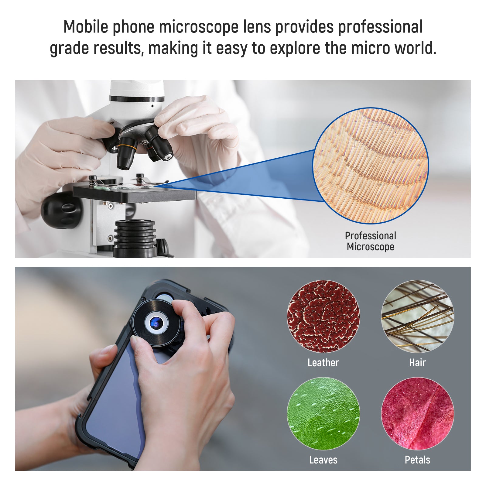 NEEWER LS-32 45X Phone Microscope provides professional grade results.