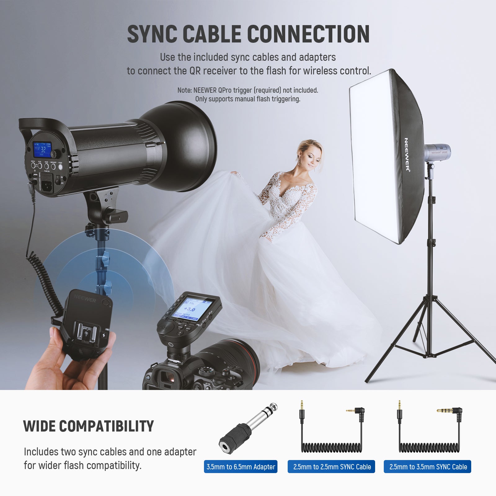 Sync Cables Included for Various Monolights