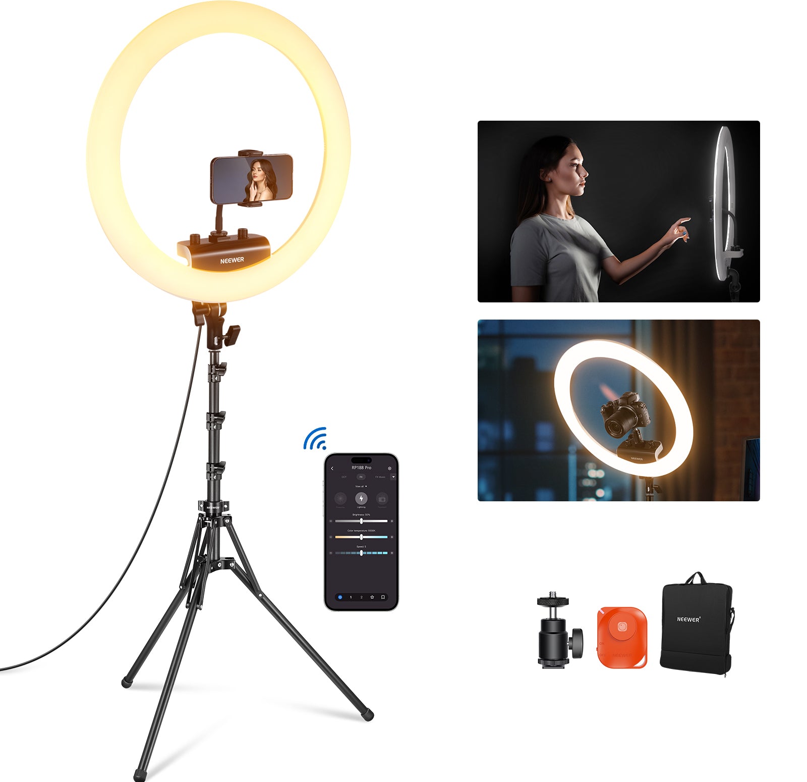 NEEWER RP18B Pro Ring Light Kit
