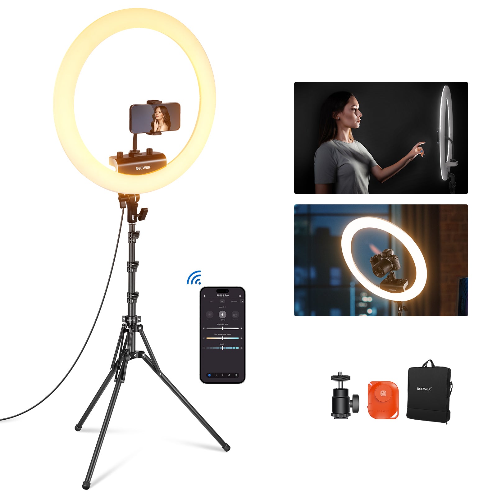 NEEWER RP18B Pro Ring Light Kit